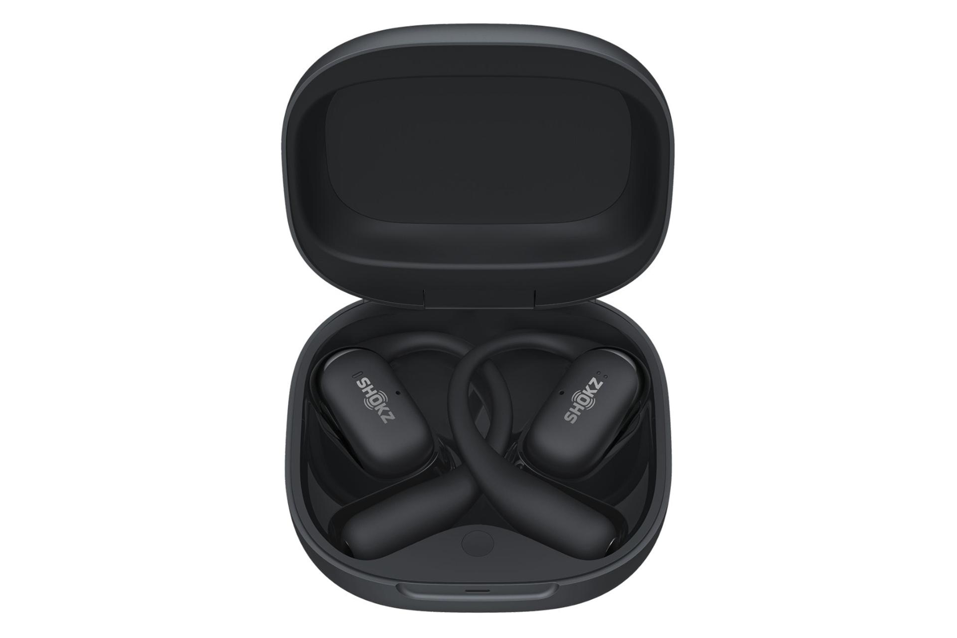 محفظه شارژ ایرباد بی سیم شاکز Shokz OpenFit 2 مشکی