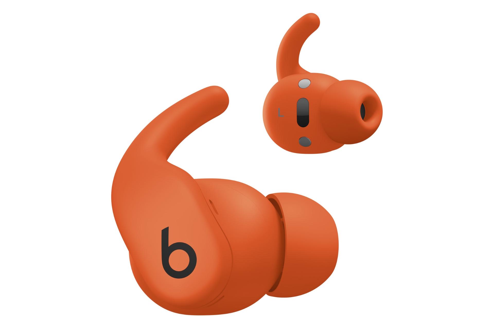 نمای جانبی ایرباد بی سیم بیتس Beats PowerBeats Fit نارنجی