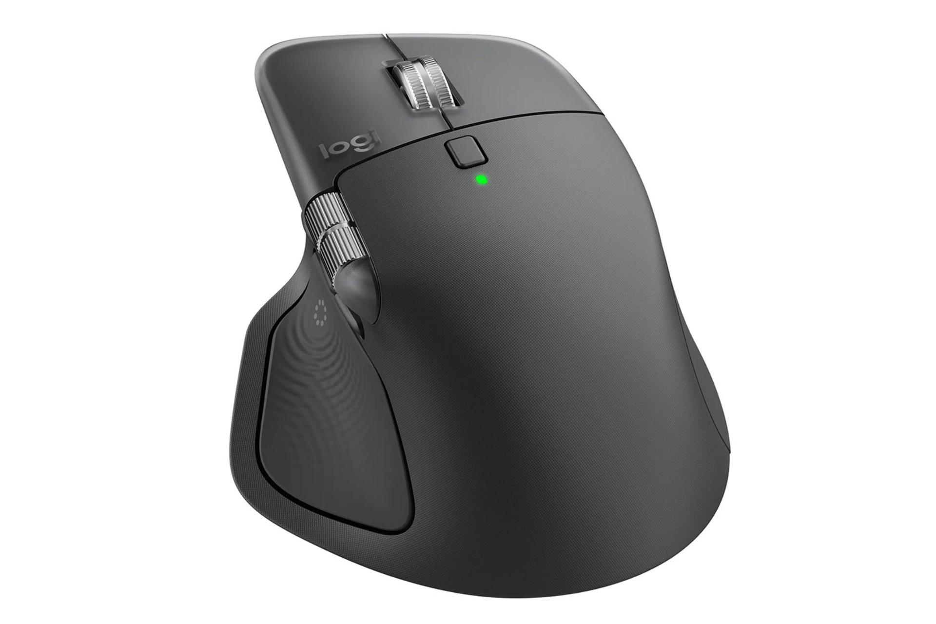 ماوس MX Master 4 رنگ گرافیتی از نمای کنار