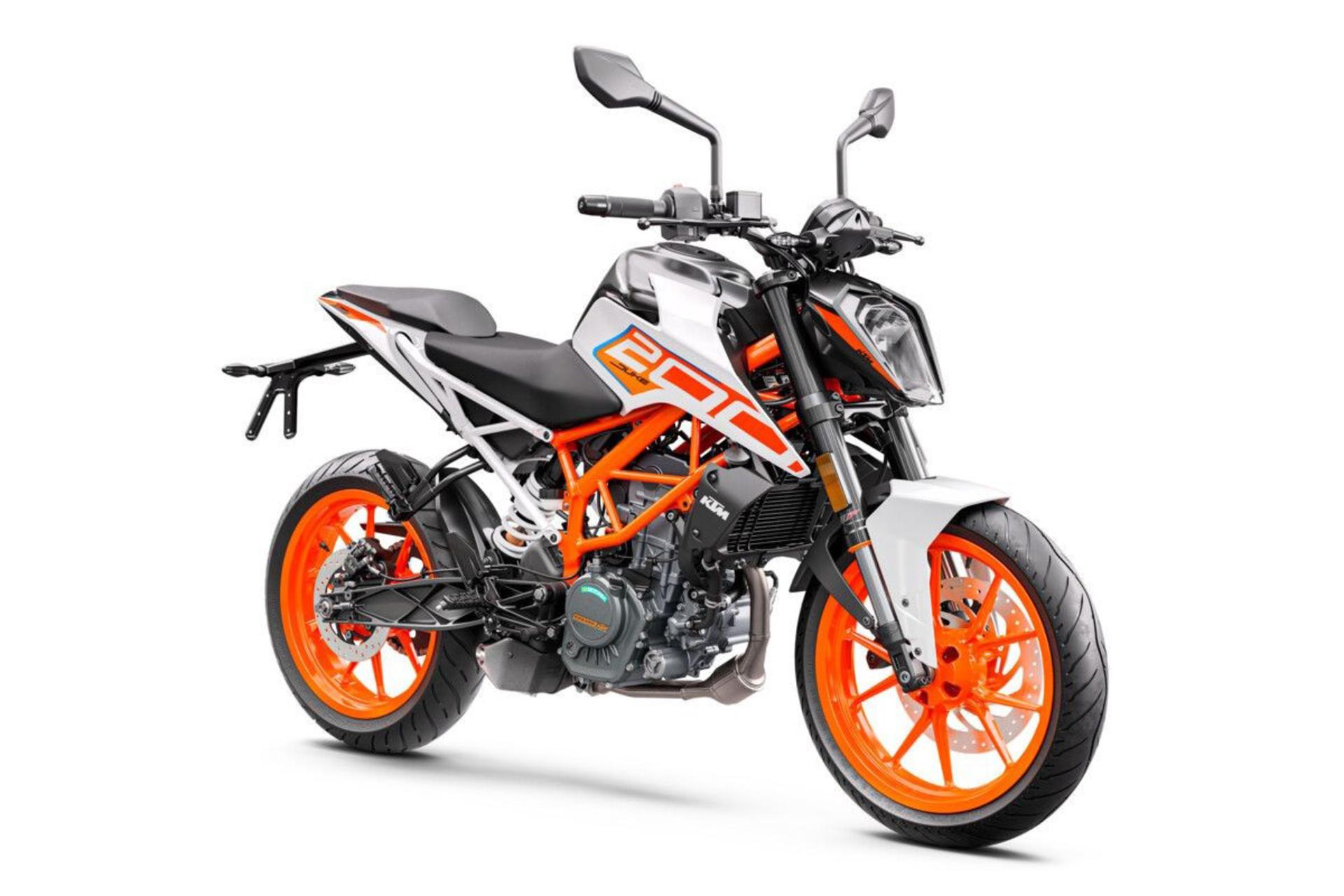 موتورسیکلت کی تی ام KTM Duke 200 2023 نمای جلو و راست