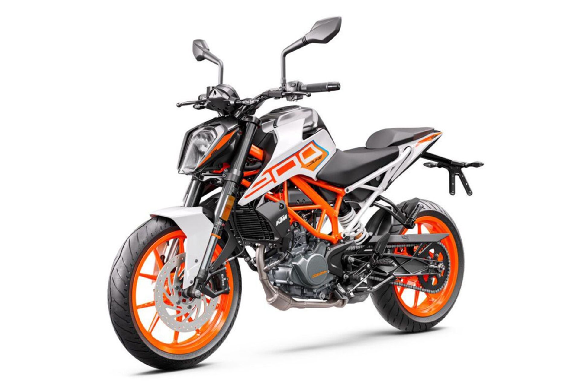 موتورسیکلت کی تی ام KTM Duke 200 2023 نمای جلو و چپ