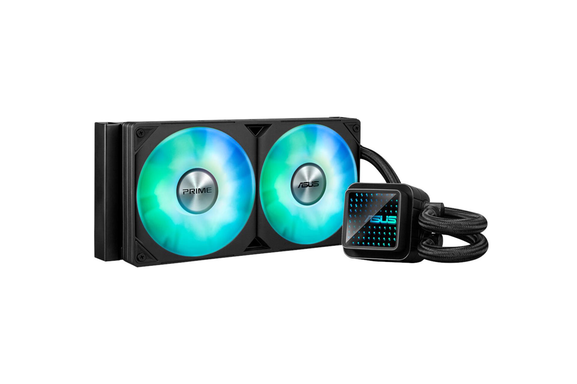 نمای سمت چپ خنک کننده مایع ایسوس Prime LC 240 ARGB