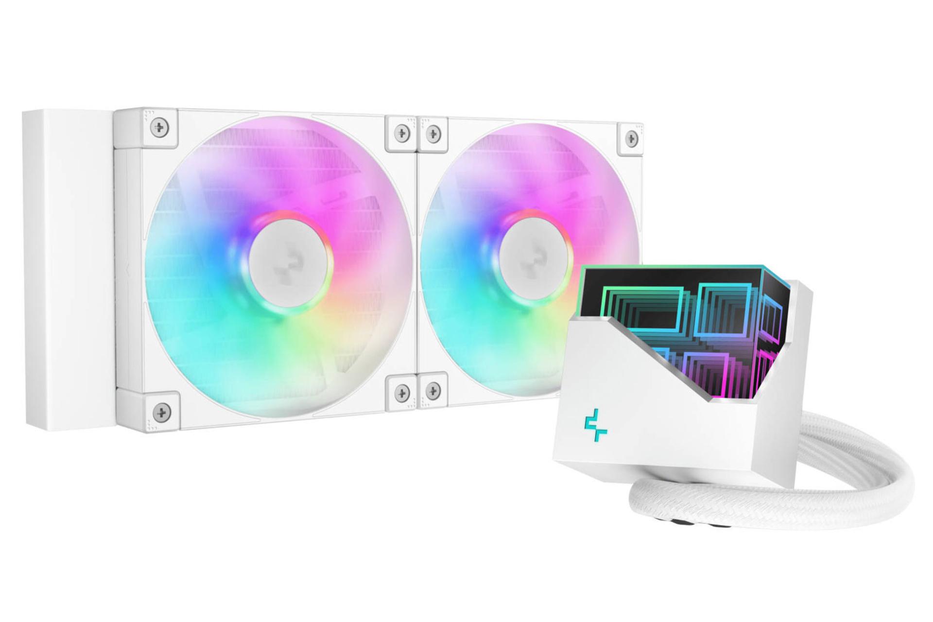 خنک کننده مایع دیپ کول LT240 WH ARGB رنگ سفید