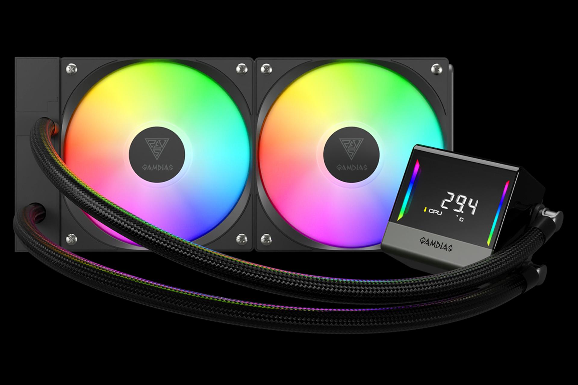 خنک کننده مایع گیم دیاس CHIONE E4-240 نمای روبرو