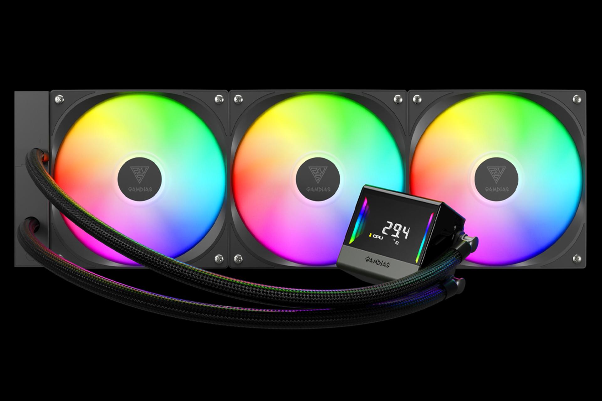 خنک کننده مایع گیم دیاس CHIONE E4-420 نمای روبرو