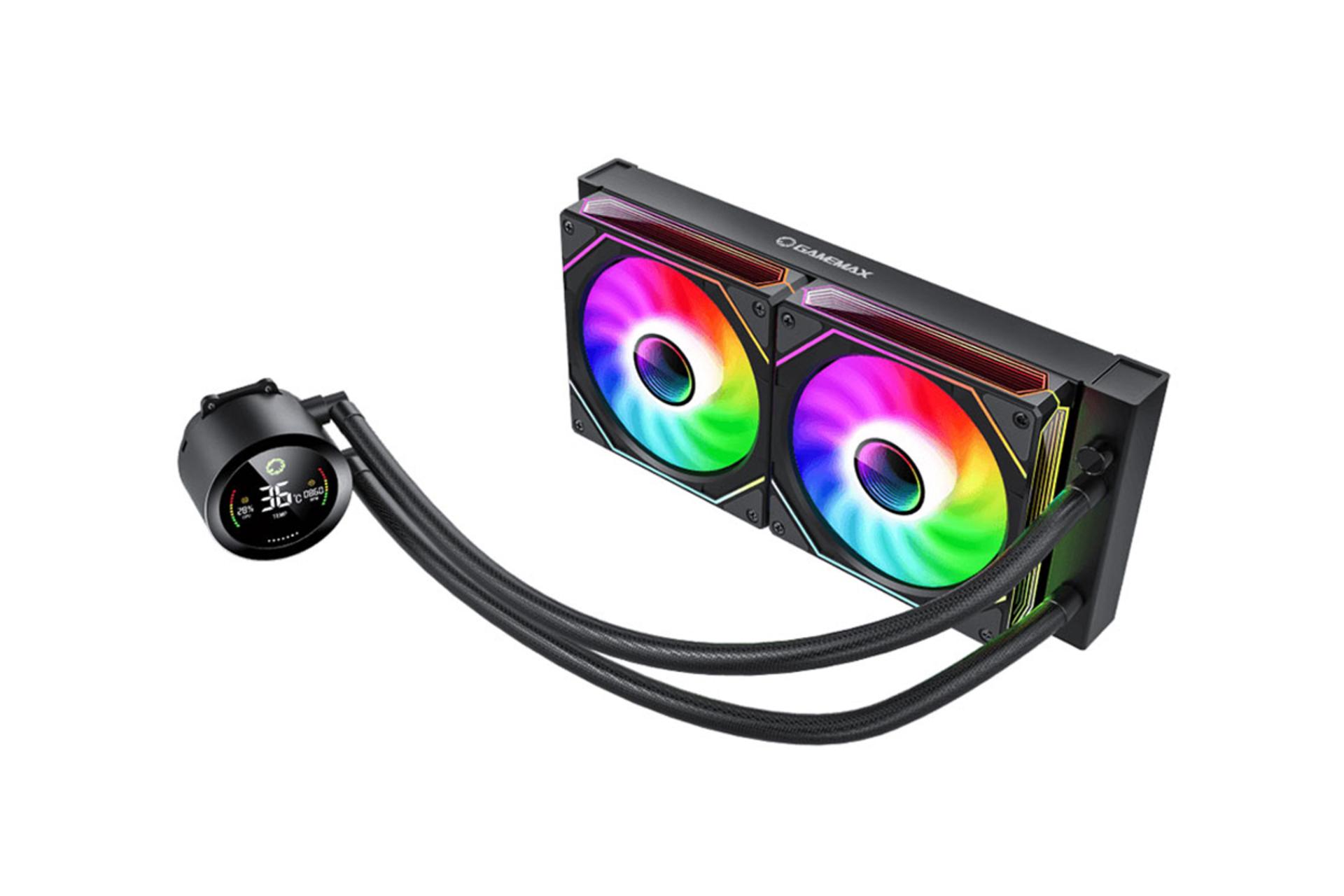 خنک کننده مایع گیم مکس ICEBURG 240 Digital رنگ مشکی