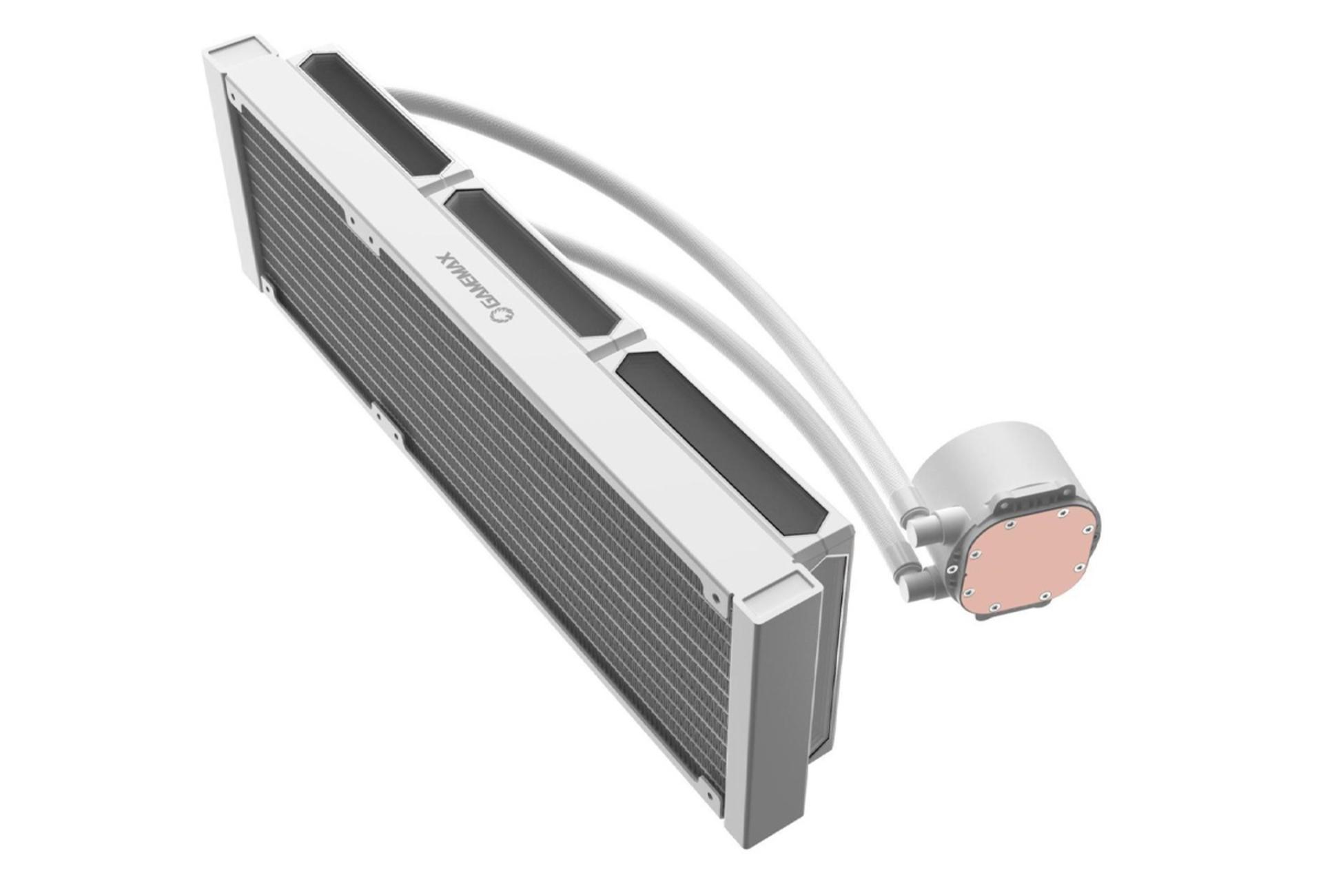 نمای پشت خنک کننده مایع گیم مکس ICEBURG 360 Digital WH