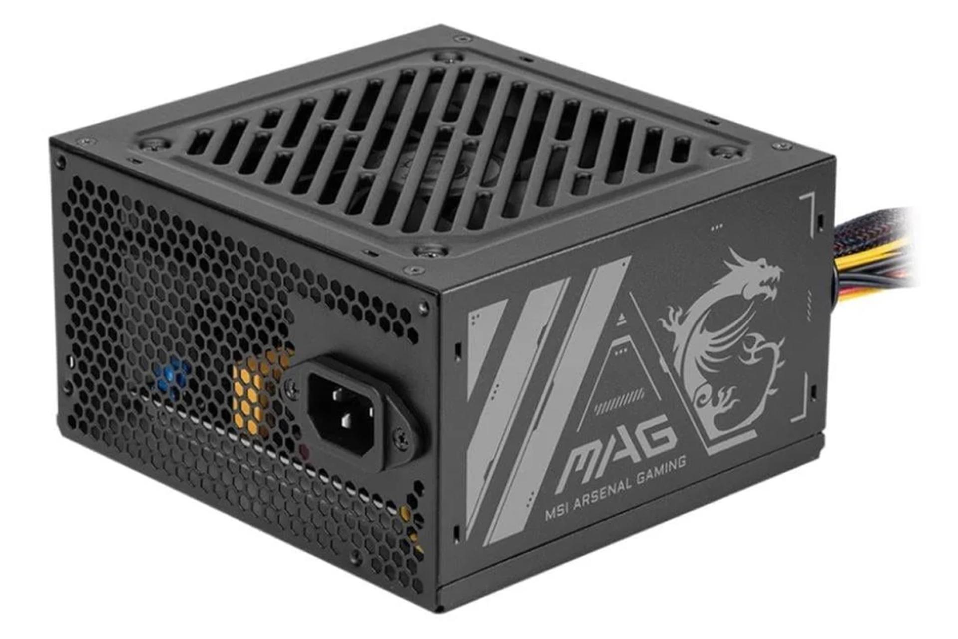 ابعاد و اندازه پاور کامپیوتر ام اس آی MAG A500N-H با توان 500 وات