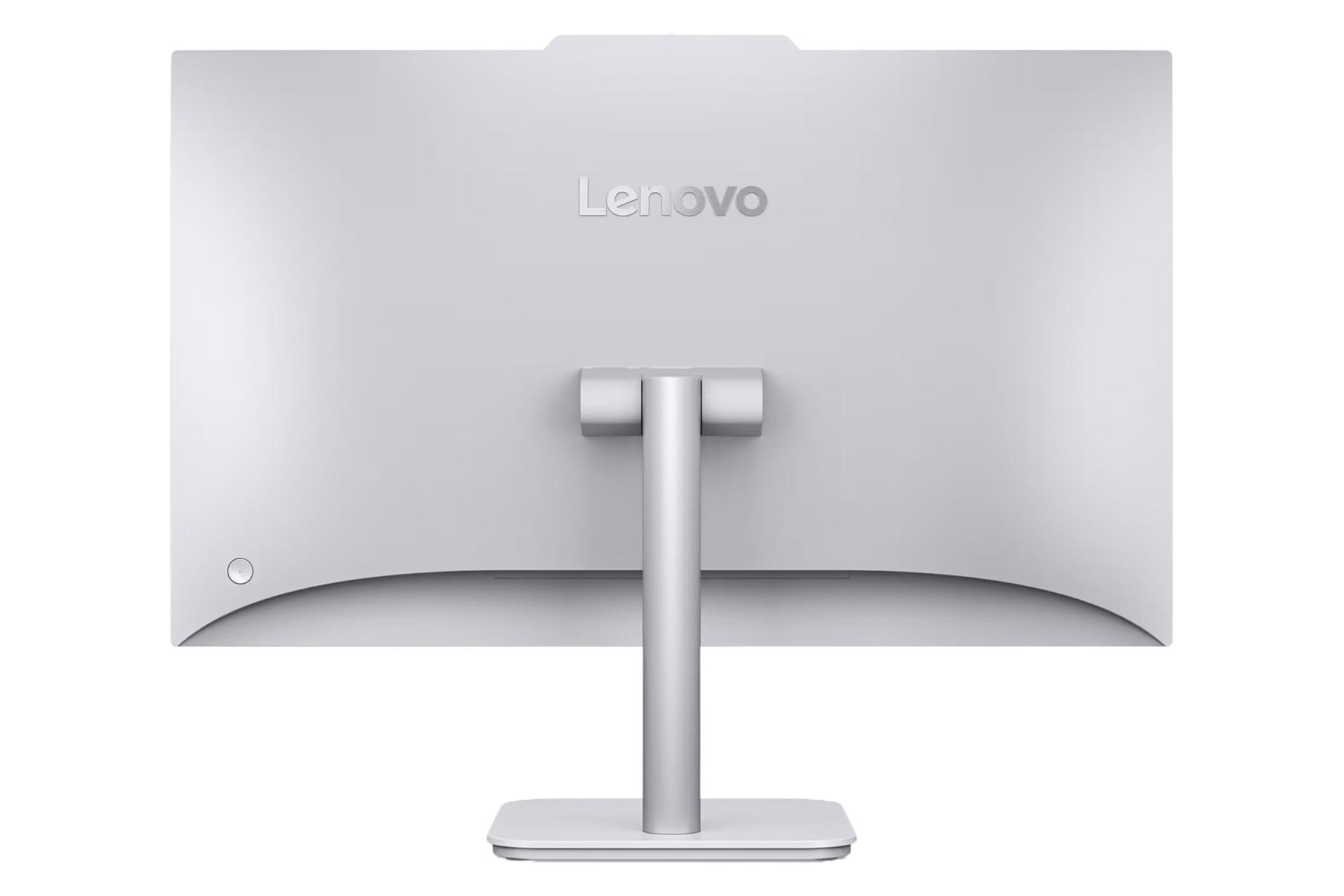 نمای پنل پشت کامپیوتر همه کاره A100 لنوو با نمایش لوگو و پایه