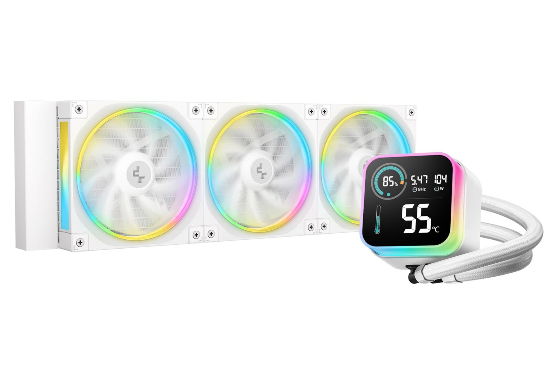 خنک کننده مایع دیپ کول LQ360 WH رنگ سفید