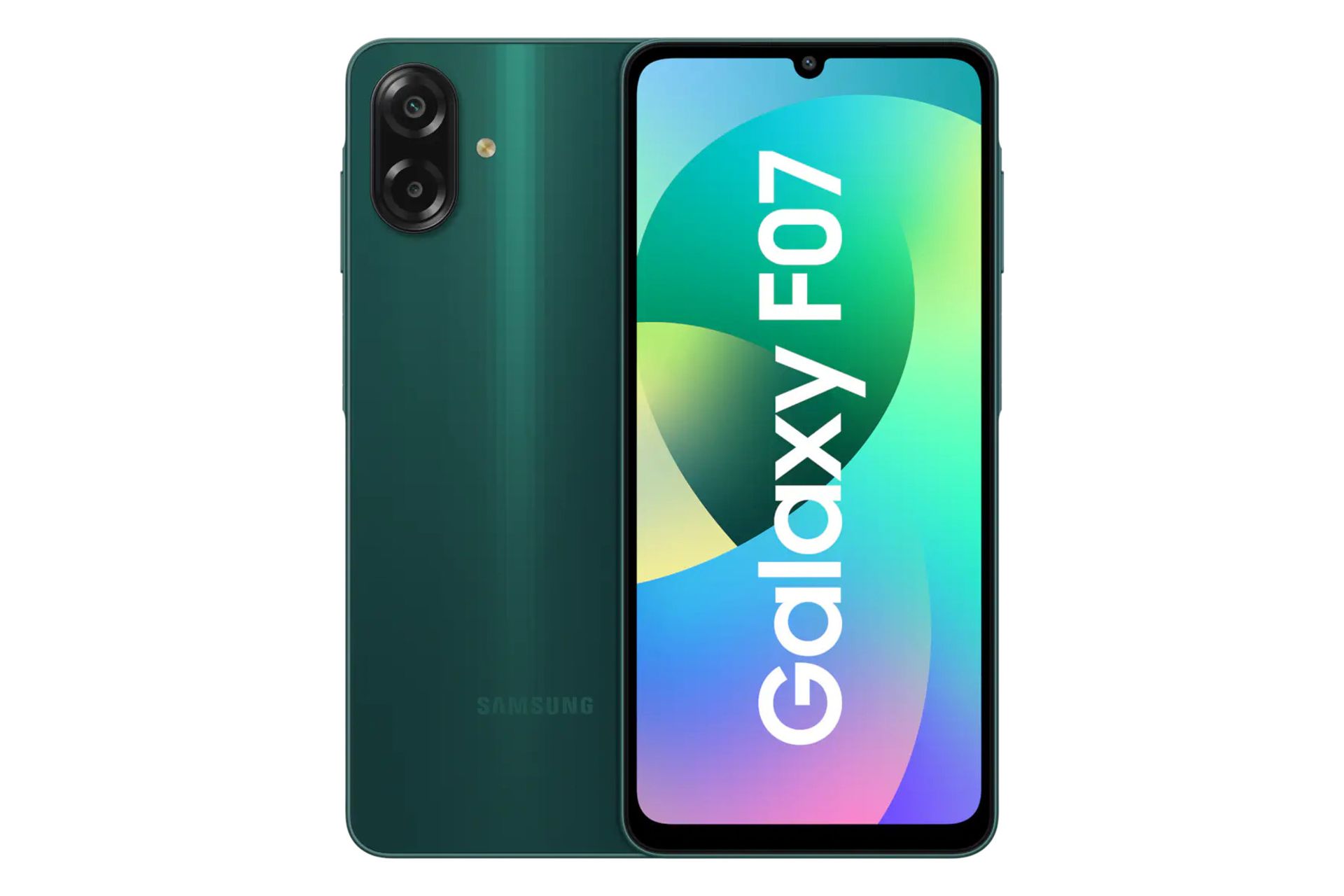 پنل جلو و پشت گوشی موبایل گلکسی F07 سامسونگ سبز تیره / Samsung Galaxy F07