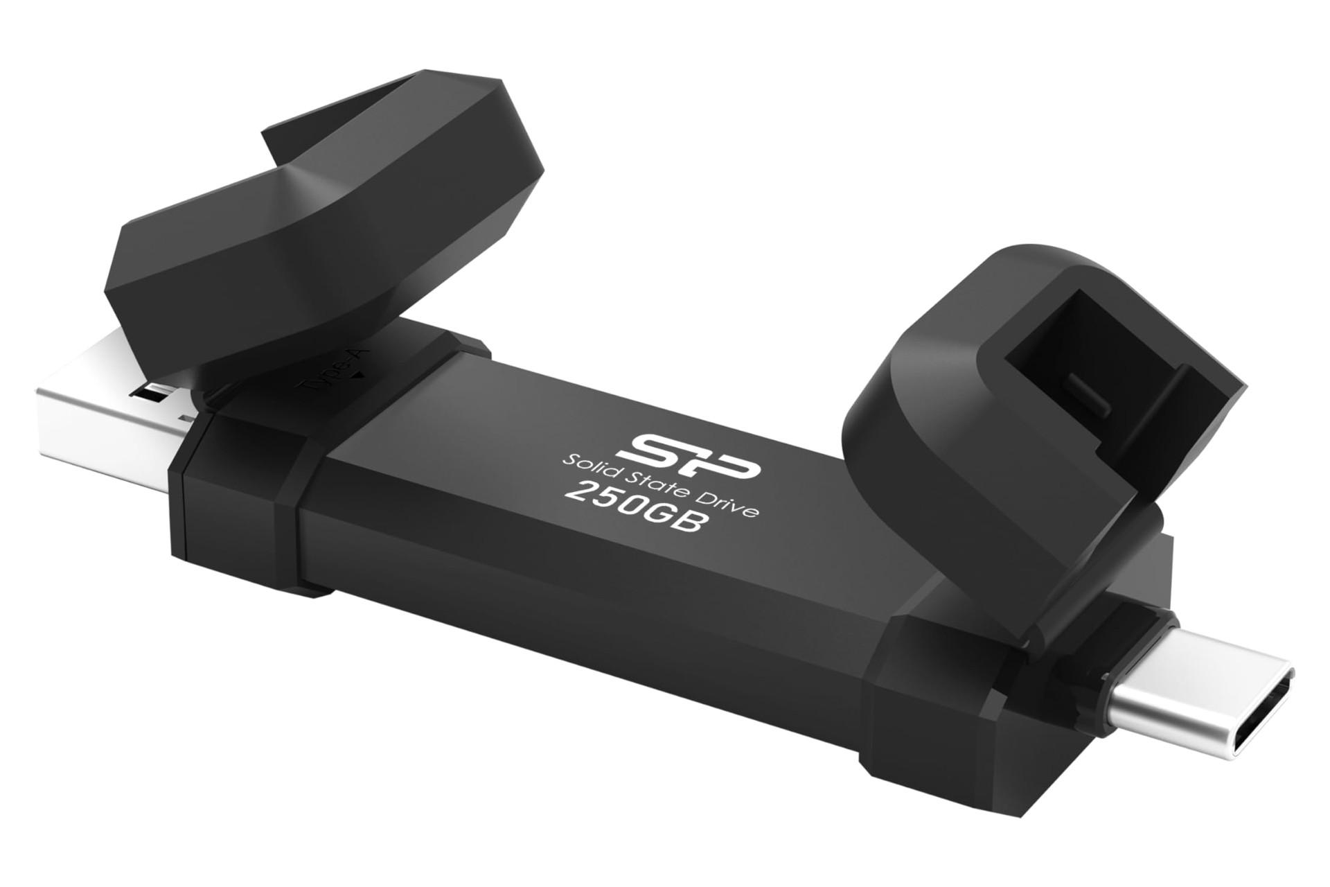 نمای جانبی اس اس دی سیلیکون پاور Silicon Power DS72 USB 3.2 Gen 2x2 250GB