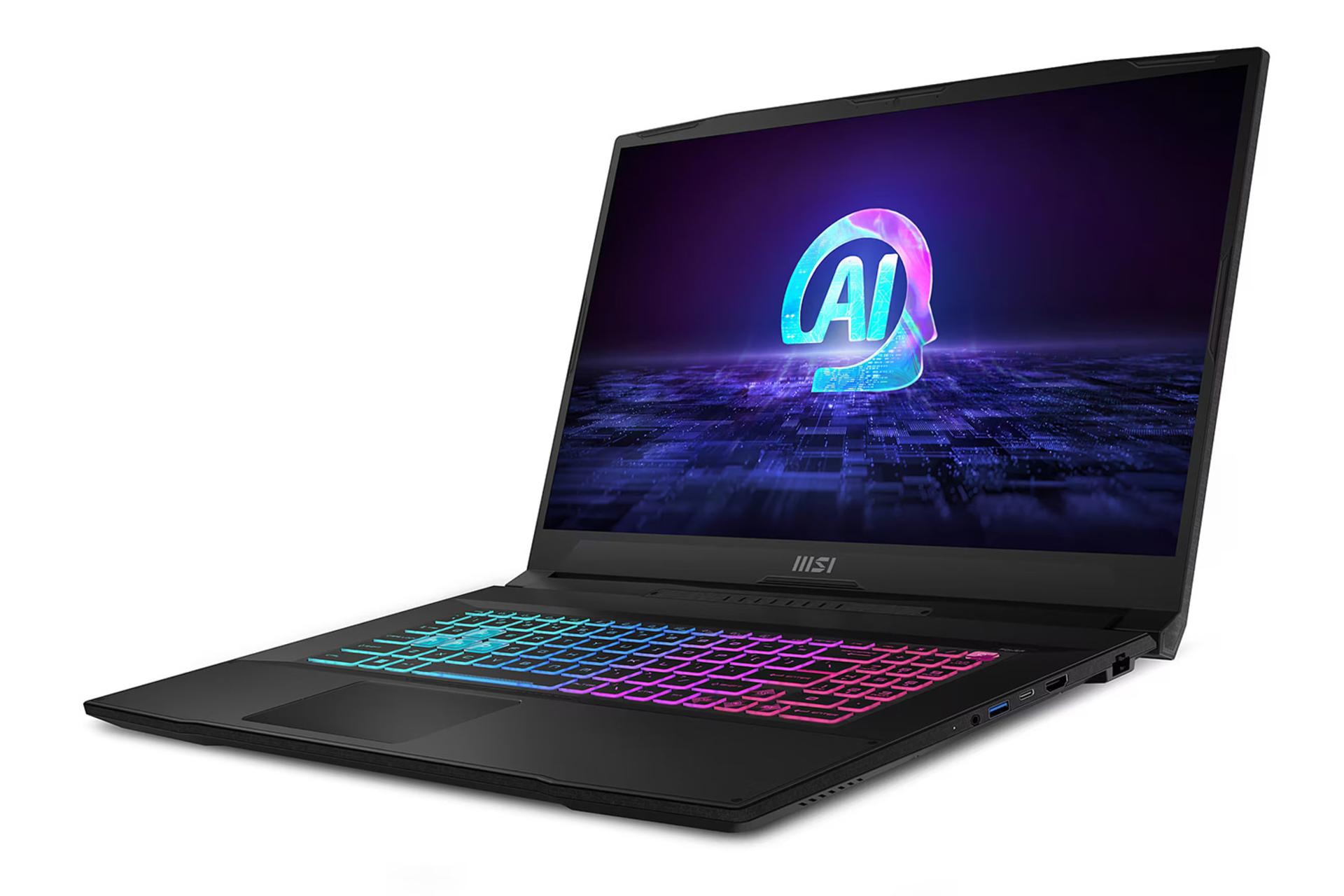 لپ تاپ ام اس آی MSI Katana A17 AI B8V نمای جلو و راست