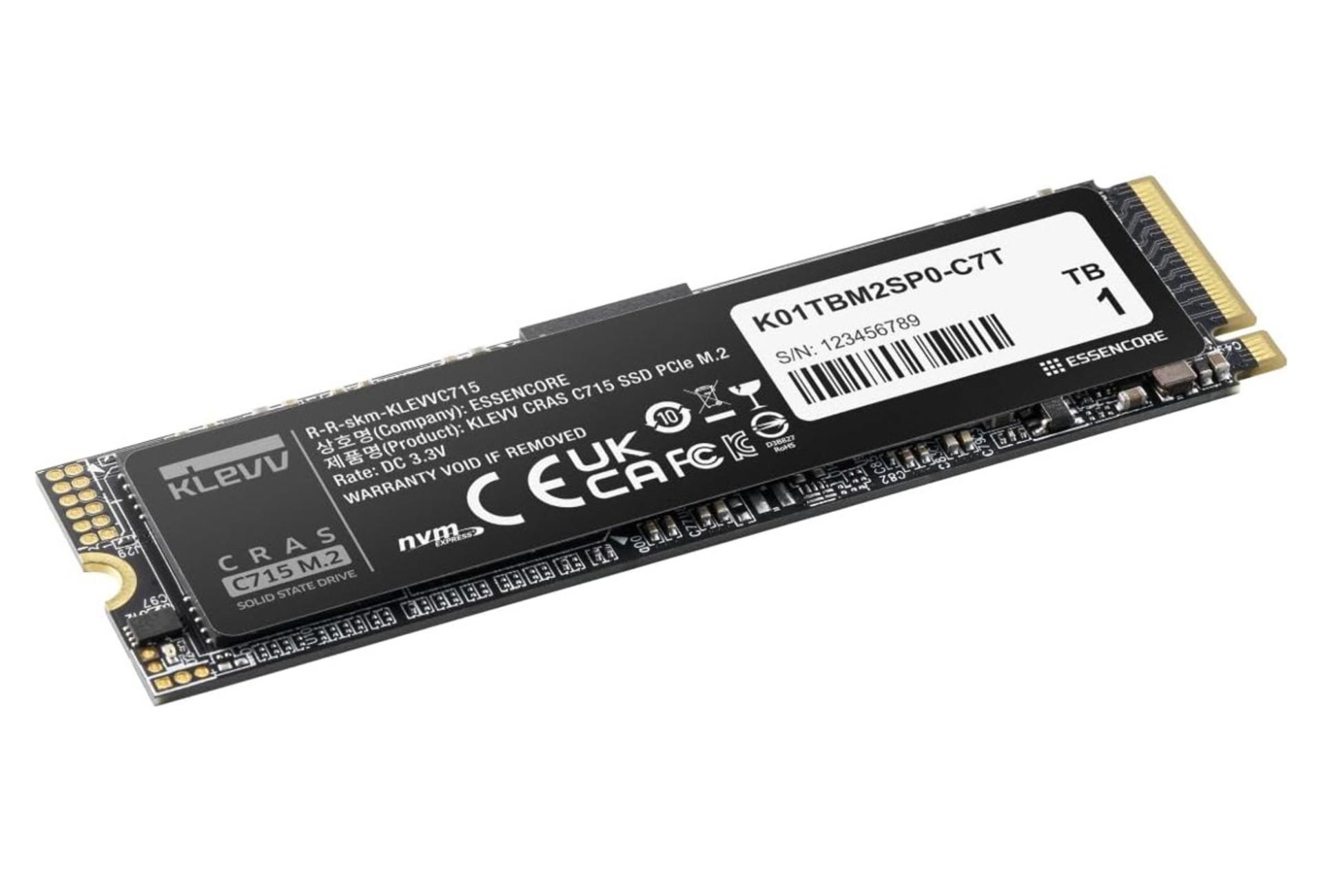 نمای جانبی اس اس دی کلو KLEVV CRAS C715 NVMe M.2 1TB