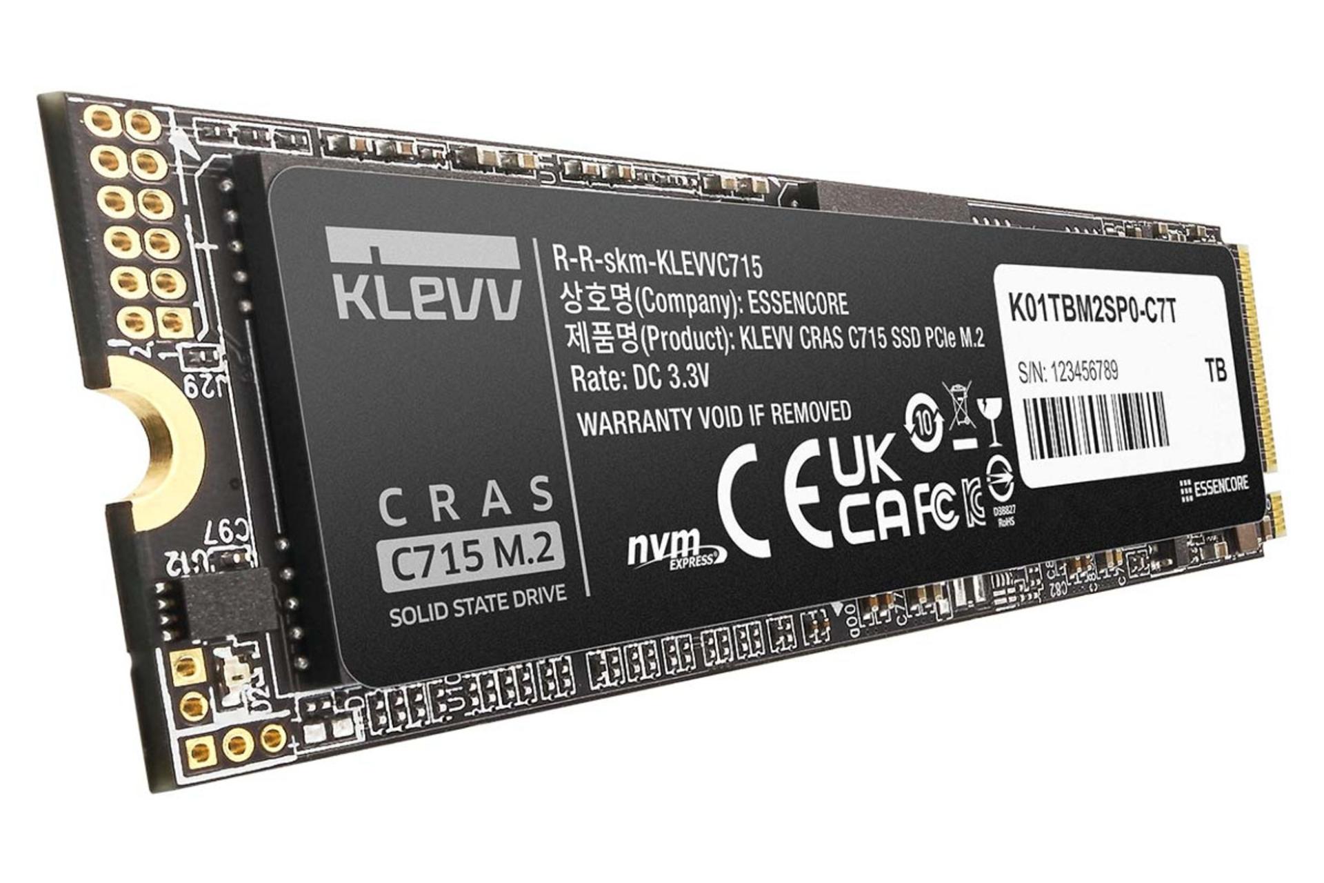 سمت چپ اس اس دی کلو KLEVV CRAS C715 NVMe M.2 1TB