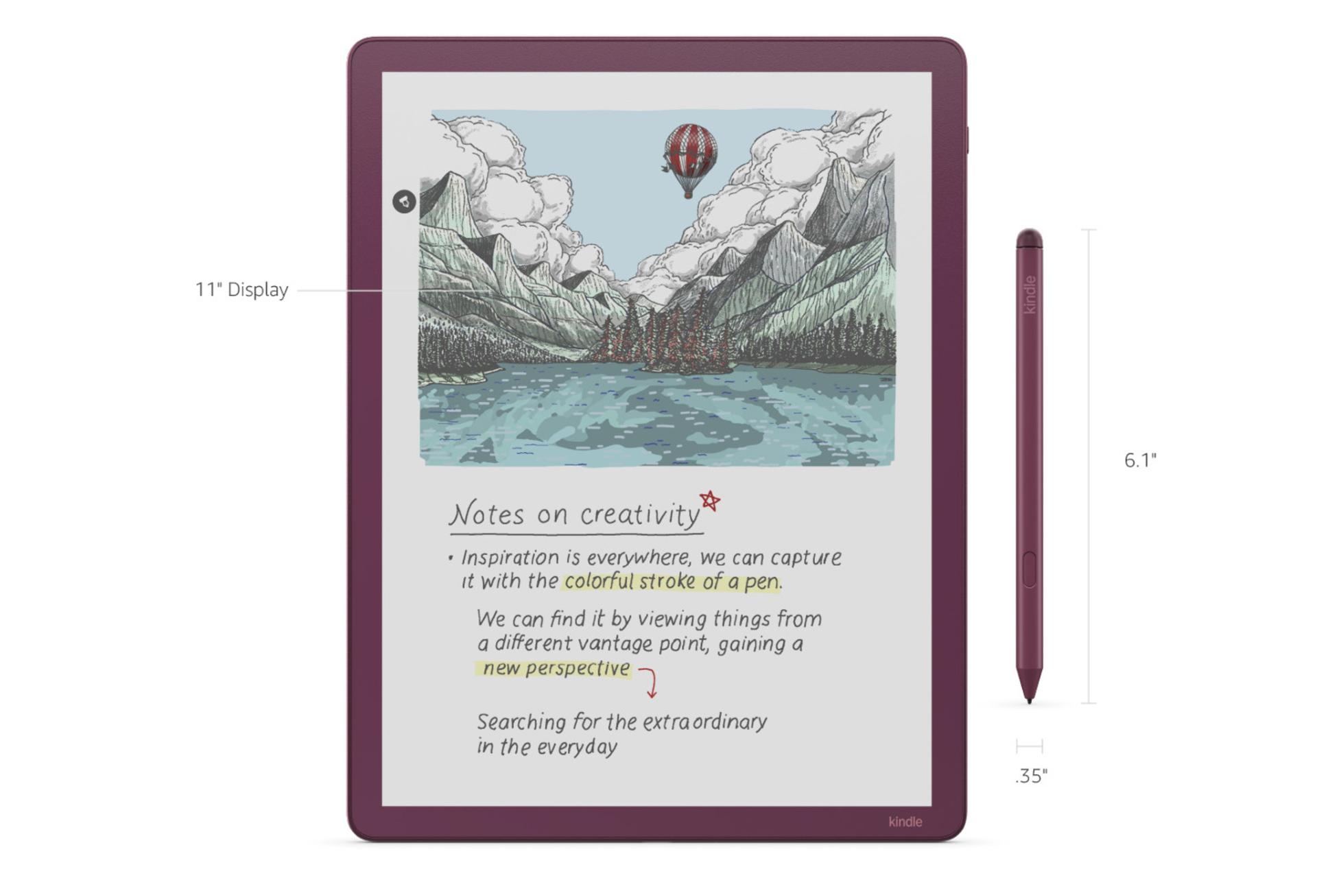 کتابخوان آمازون Amazon Kindle Scribe Colorsoft 2025 بنفش همراه قلم