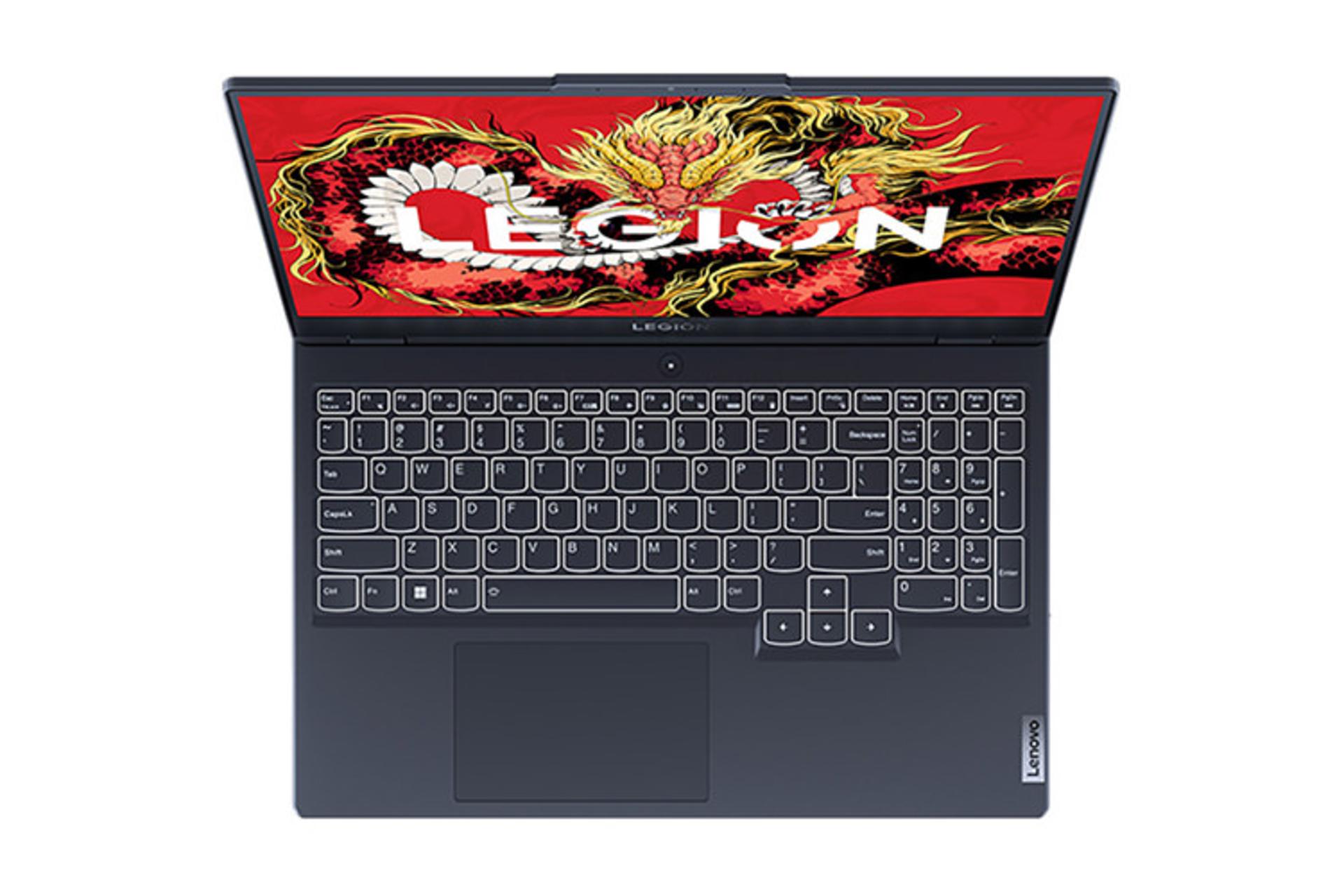 لپ تاپ لنوو Lenovo Legion R7000 AHP9 نمای بالا و کیبورد
