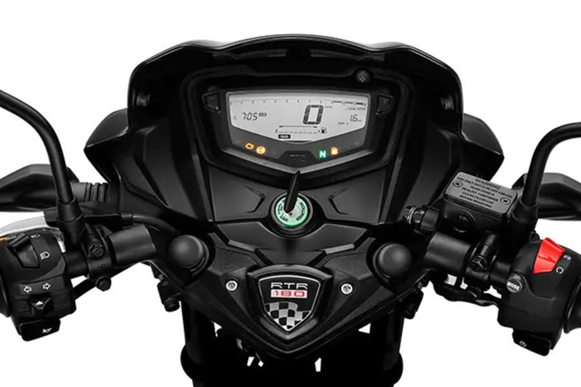 موتورسیکلت تی وی اس آپاچی TVS Apache RTR 180 نمای سرعت سنج و کیلومترشمار