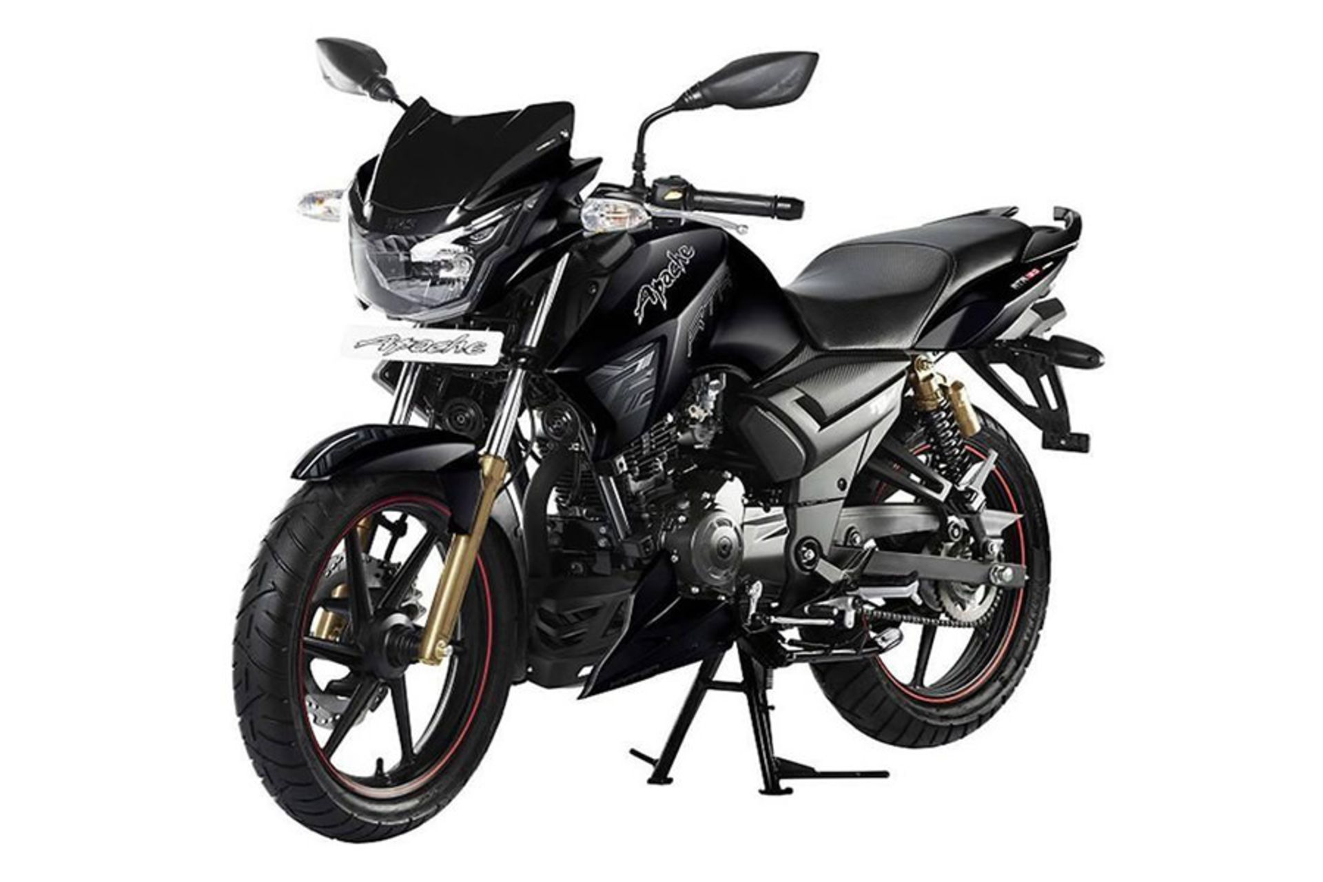 موتورسیکلت تی وی اس آپاچی TVS Apache RTR 180 نمای جلو و جانبی