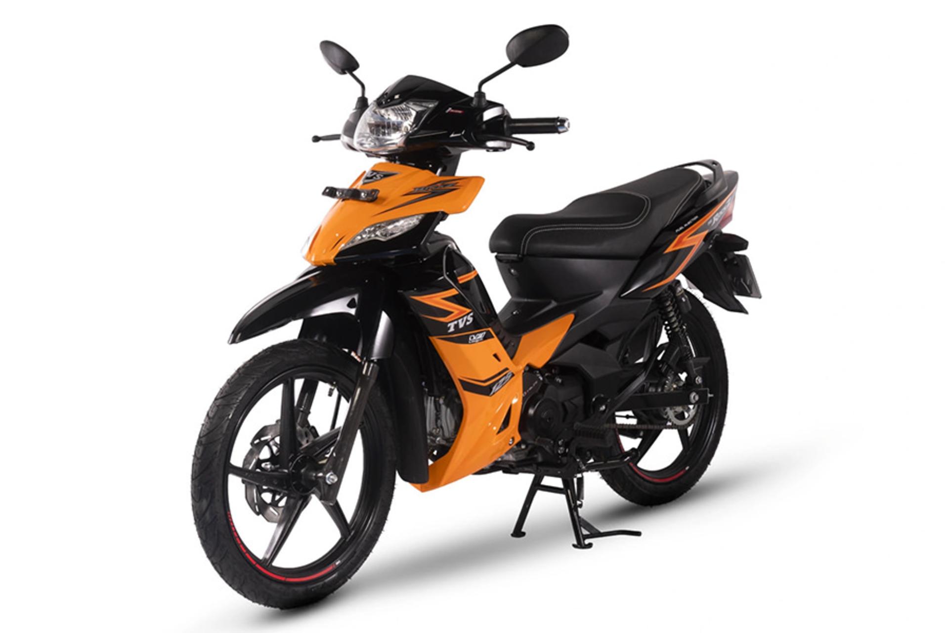 موتورسیکلت تی وی اس راکز TVS Rockz 125 نمای جلو و جانبی