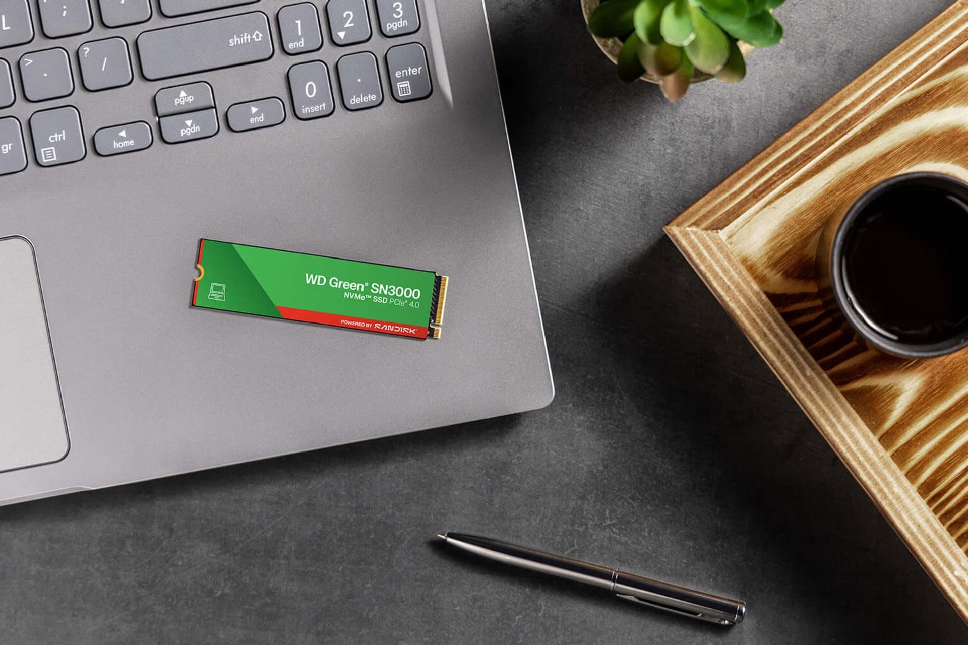 اس اس دی اس وسترن دیجیتال Western Digital Black SN3000 NVMe M.2 از نمای بالا