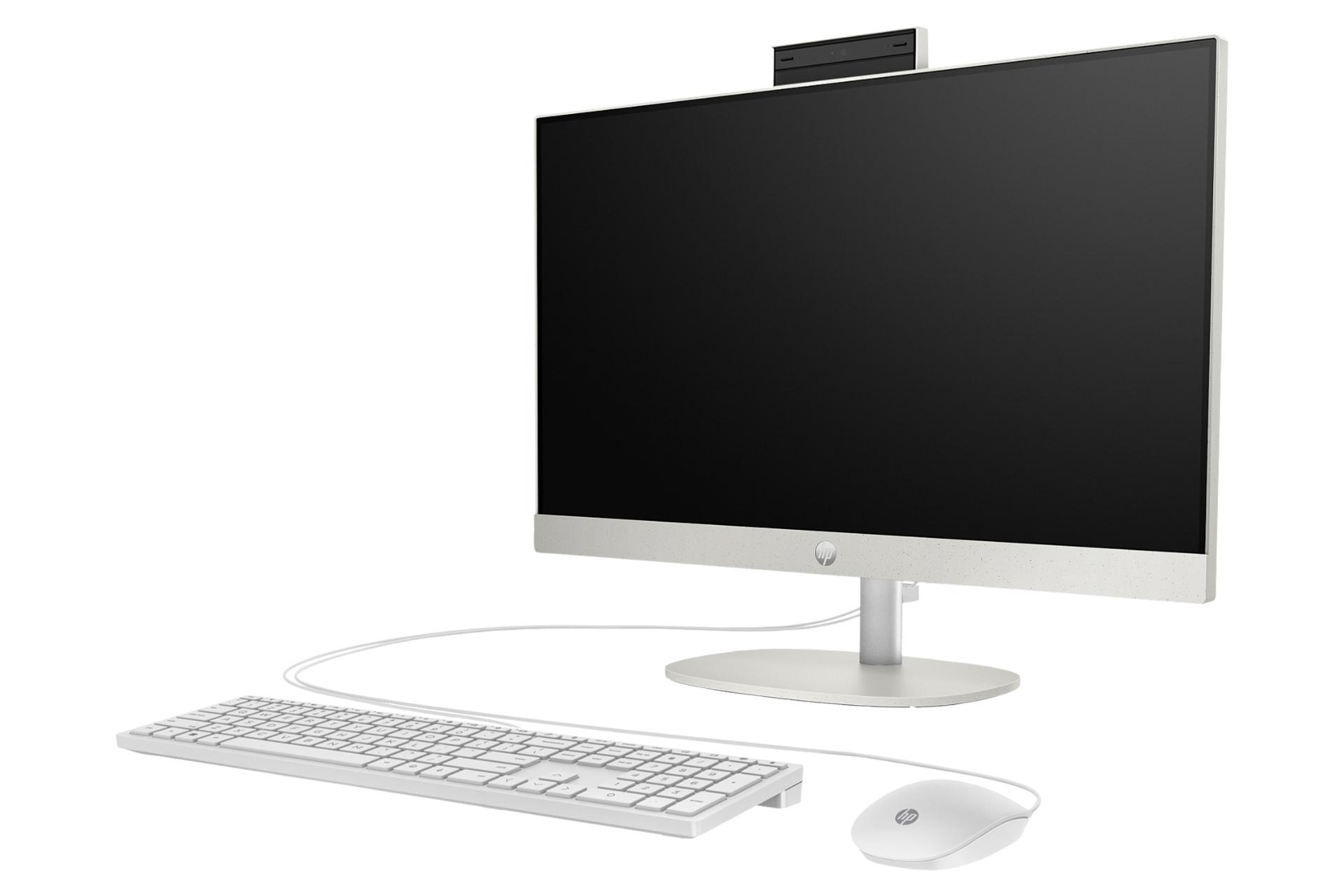 نمای نیمرخ پنل جلوی کامپیوتر همه کاره 24-cr0125nh اچ پی با نمایش لبه سمت راست