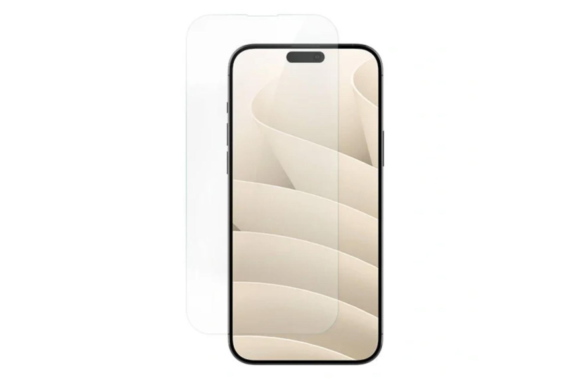 محافظ صفحه نمایش گوشی جی سی پال مدل iClara مناسب اپل iPhone 15 نمای روبرو