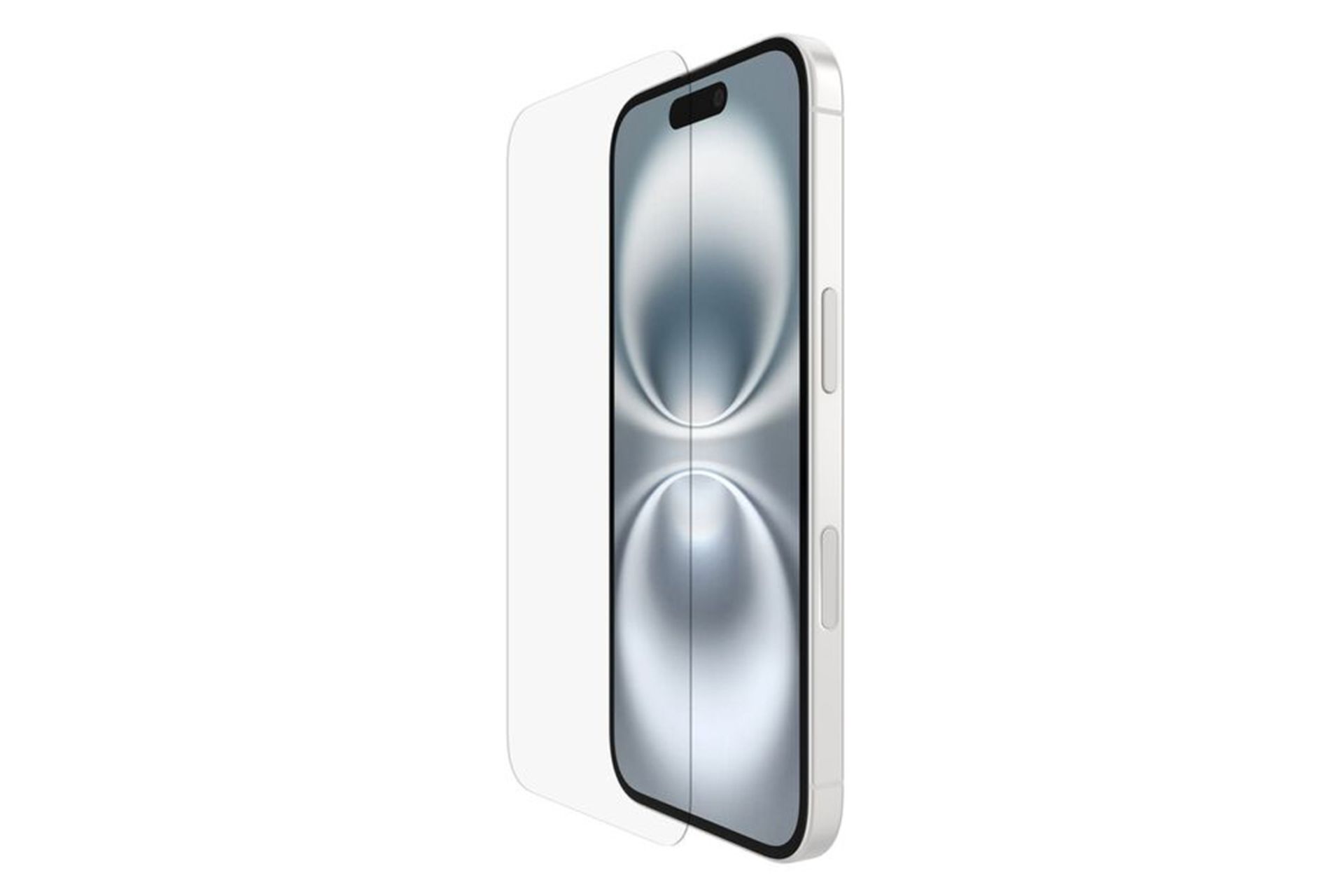 نمای کنار محافظ صفحه نمایش گوشی بلکین مدل UltraGlass 2 مناسب اپل iPhone 16