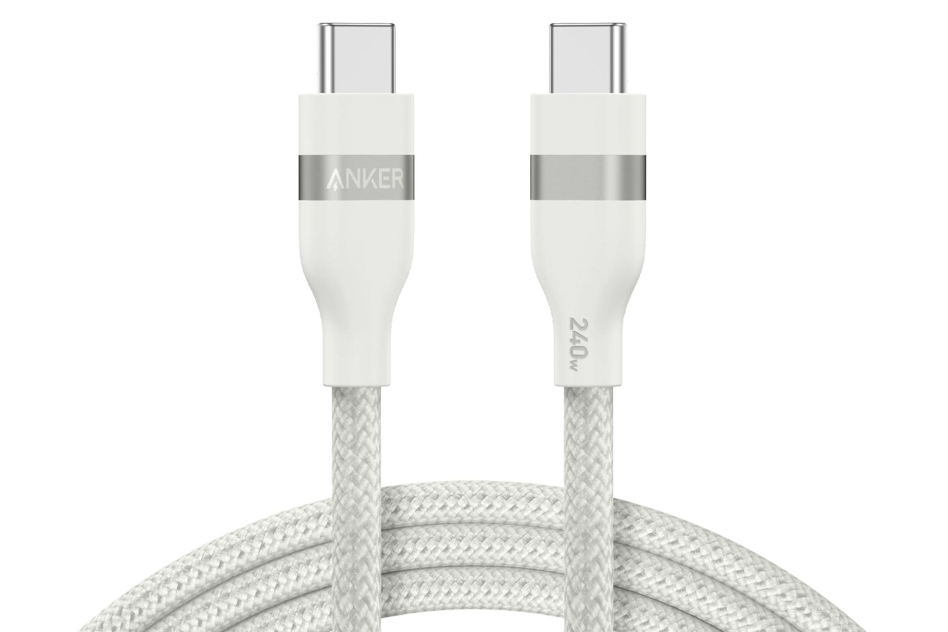 کابل شارژ USB انکر Type-C به Type-C مدل A82E2 با طول 0.9 متر رنگ سفید