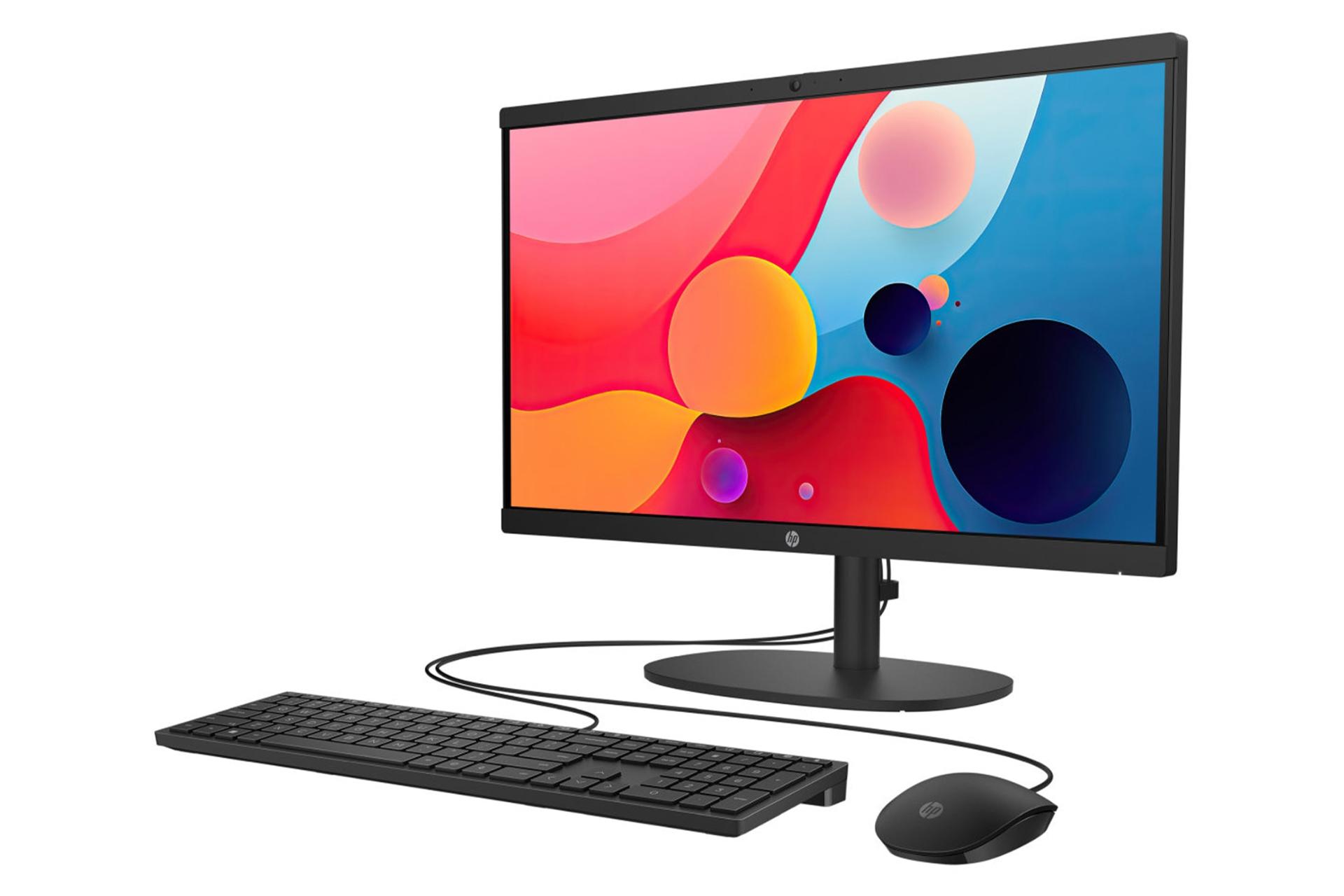 نمای نیمرخ پنل جلوی کامپیوتر همه کاره 22-dg0013nh اچ پی با نمایش لبه سمت راست