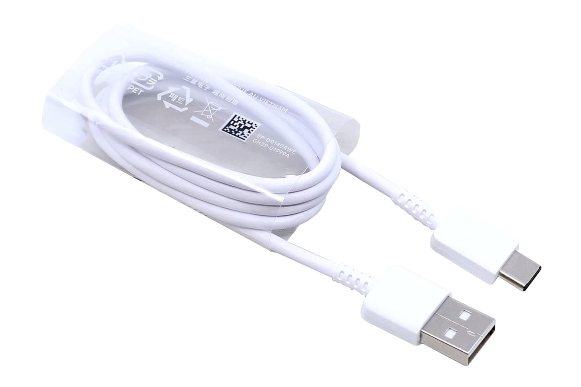 کابل شارژ USB سامسونگ Type-A به Type-C مدل EP-DR140A با طول 0.8 متر رنگ سفید