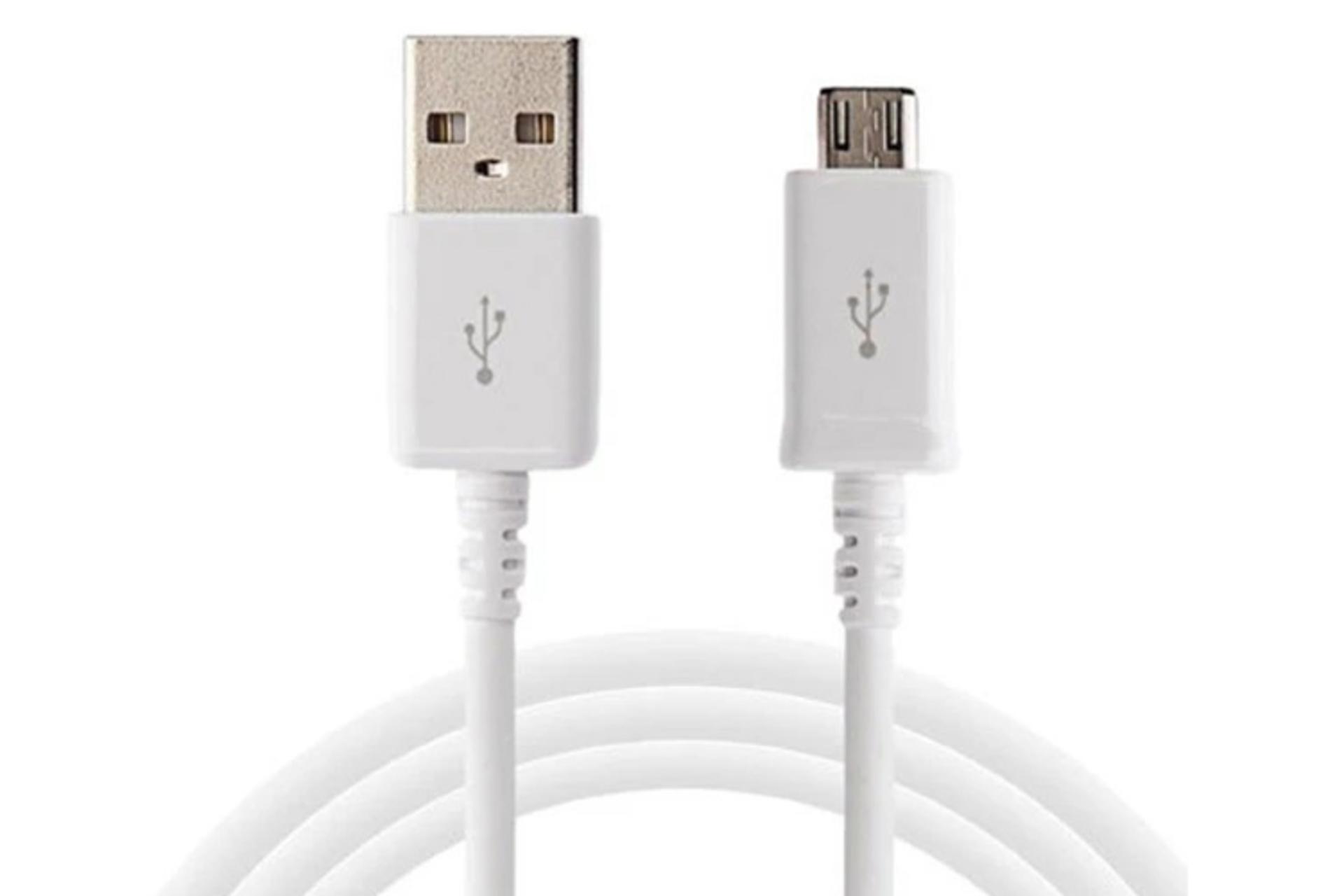 کابل شارژ USB سامسونگ Type-A به Micro-USB مدل ECB-DU68WE با طول 0.8 متر رنگ سفید