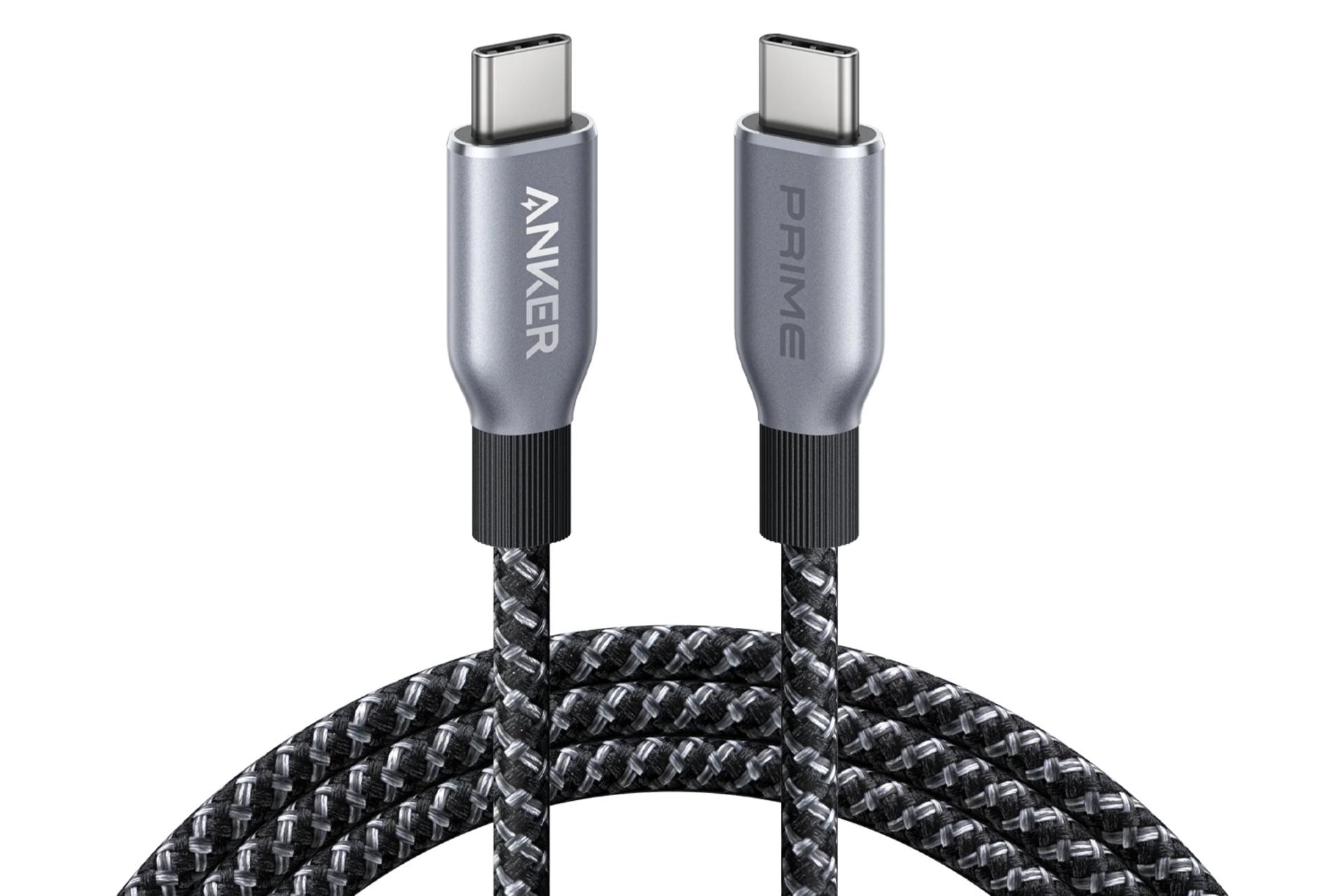 کابل شارژ USB انکر Type-C به Type-C مدل Prime A88E2 با طول 0.9 متر