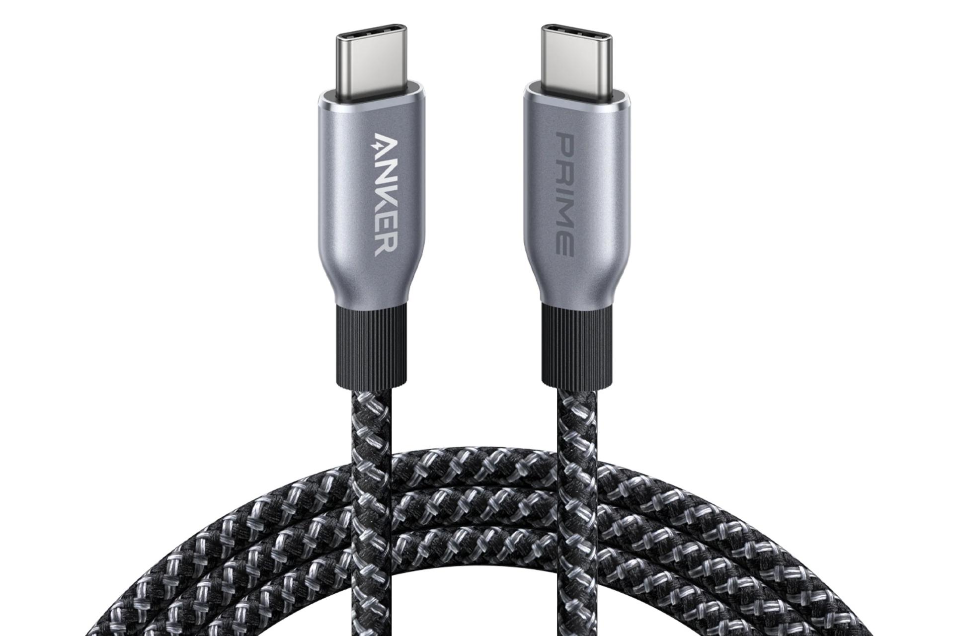 کابل شارژ USB انکر Type-C به Type-C مدل Prime A88E2 با طول 1.8 متر