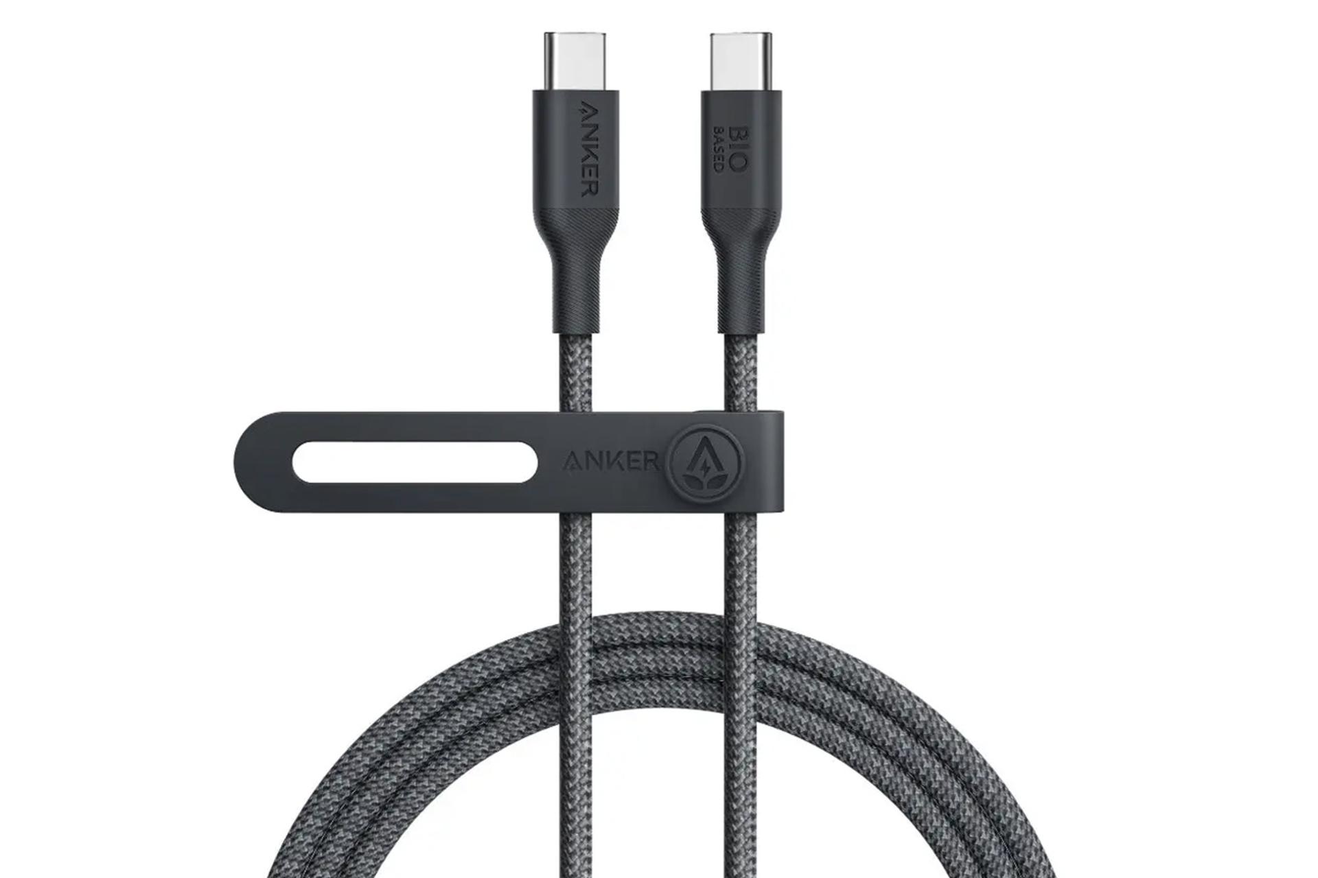 کابل شارژ USB انکر Type-C به Type-C مدل 544 A80F6 با طول 1.8 متر رنگ مشکی