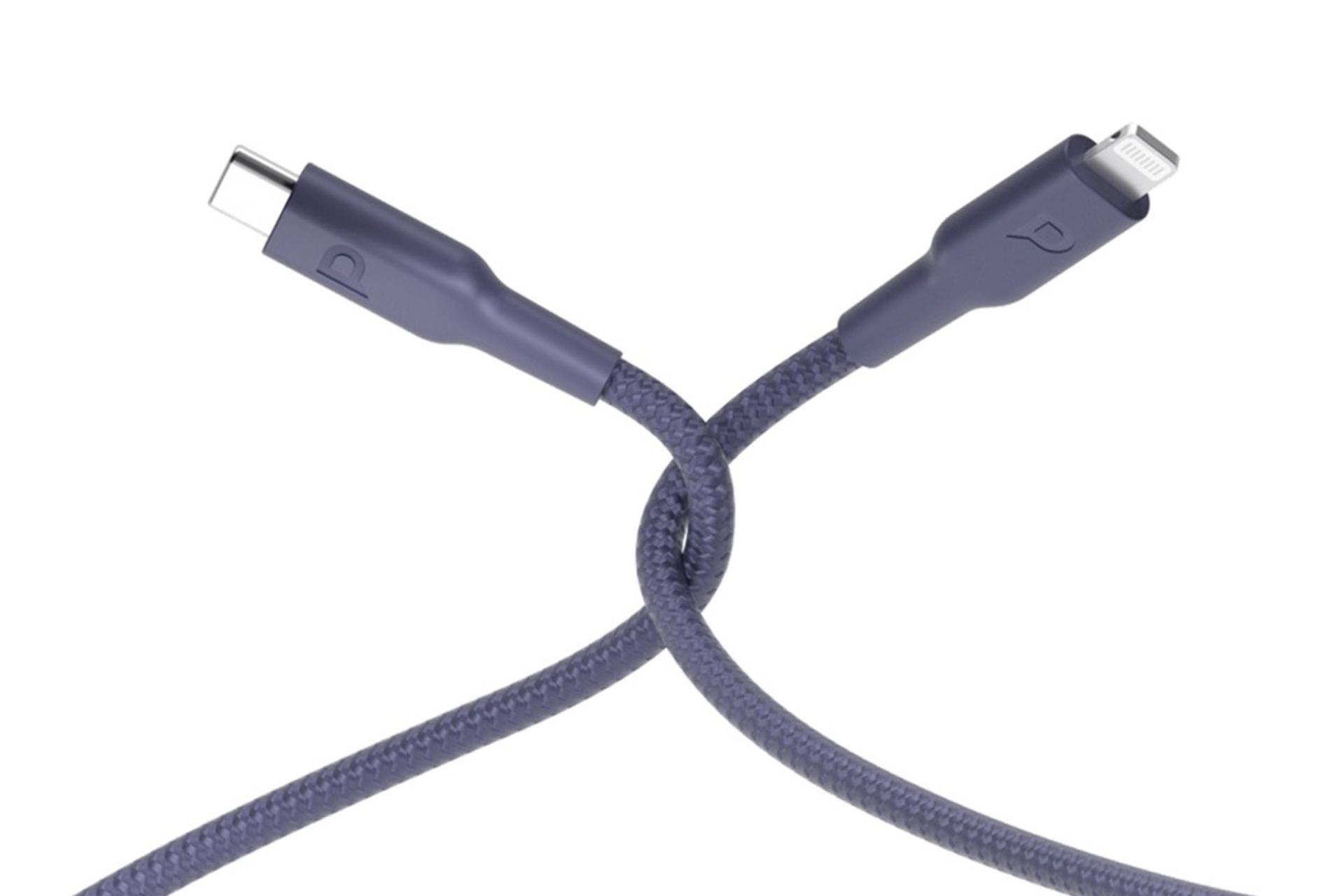 کابل شارژ USB پاورولوجی Type-C به Lightning مدل 23BRCL12 با طول 1.2 متر