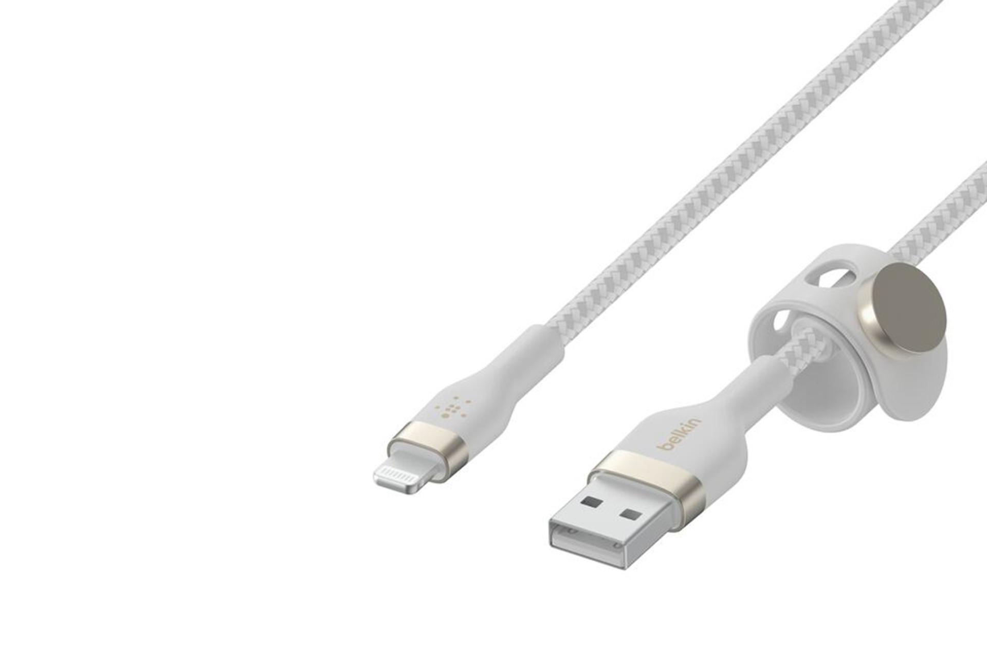 کابل شارژ USB بلکین Type-A به Lightning مدل CAA010bt3MBK با طول 3 متر