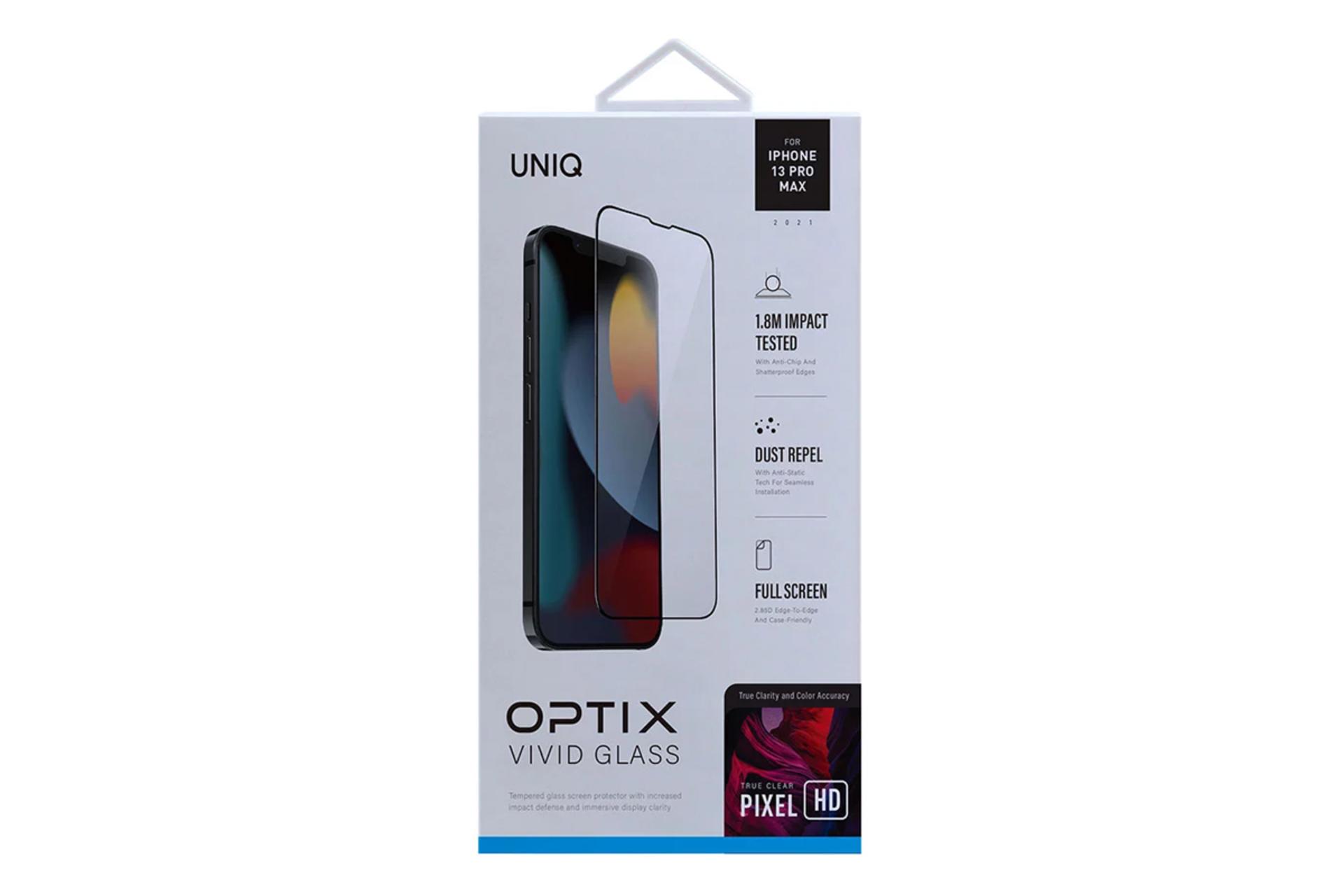 جعبه محافظ صفحه نمایش گوشی یونیک مدل Optix Vivid مناسب اپل iPhone 14 / 13 / 13 Pro