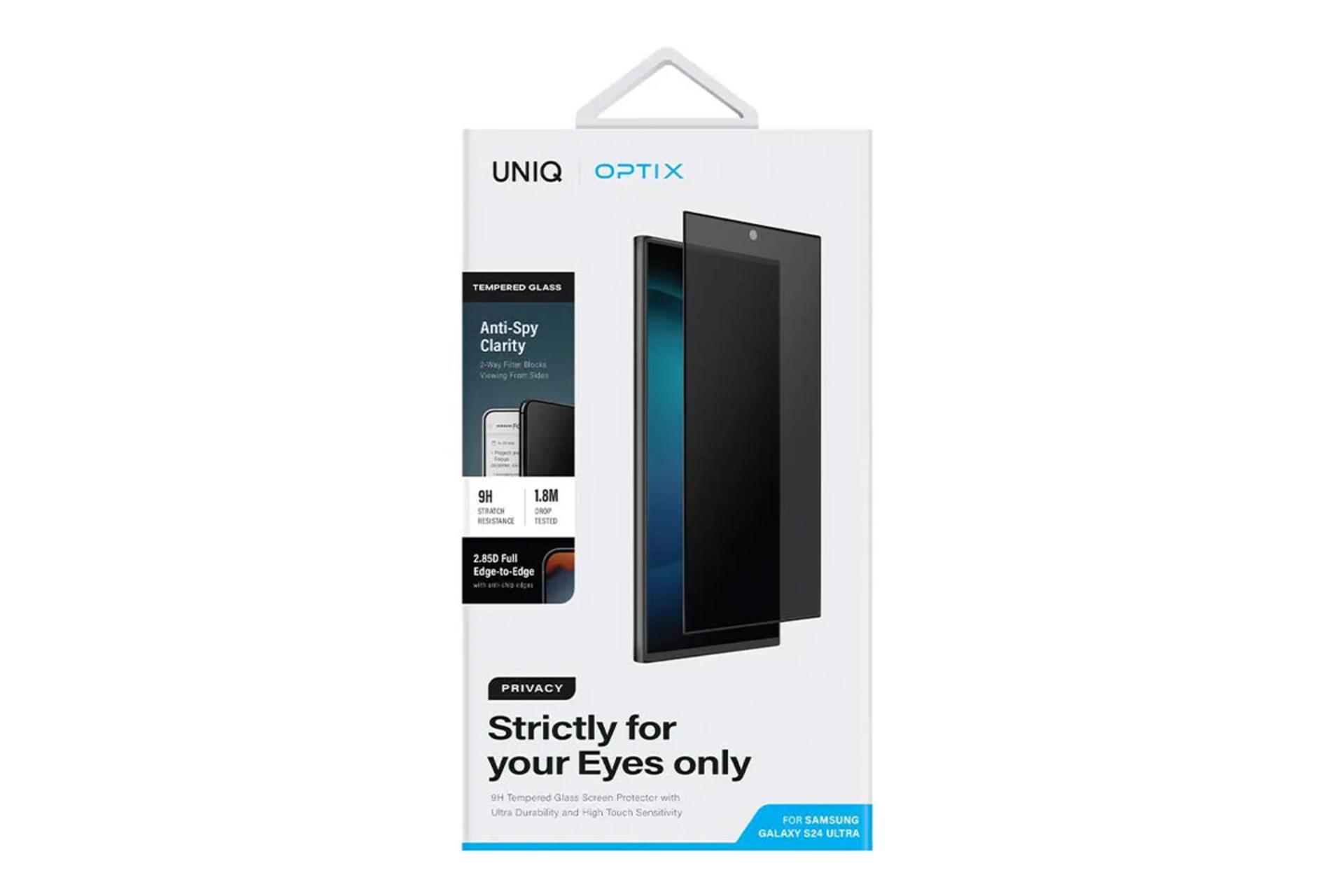 جعبه محافظ صفحه نمایش گوشی یونیک مدل Optix Privacy مناسب سامسونگ Galaxy S24 Ultra
