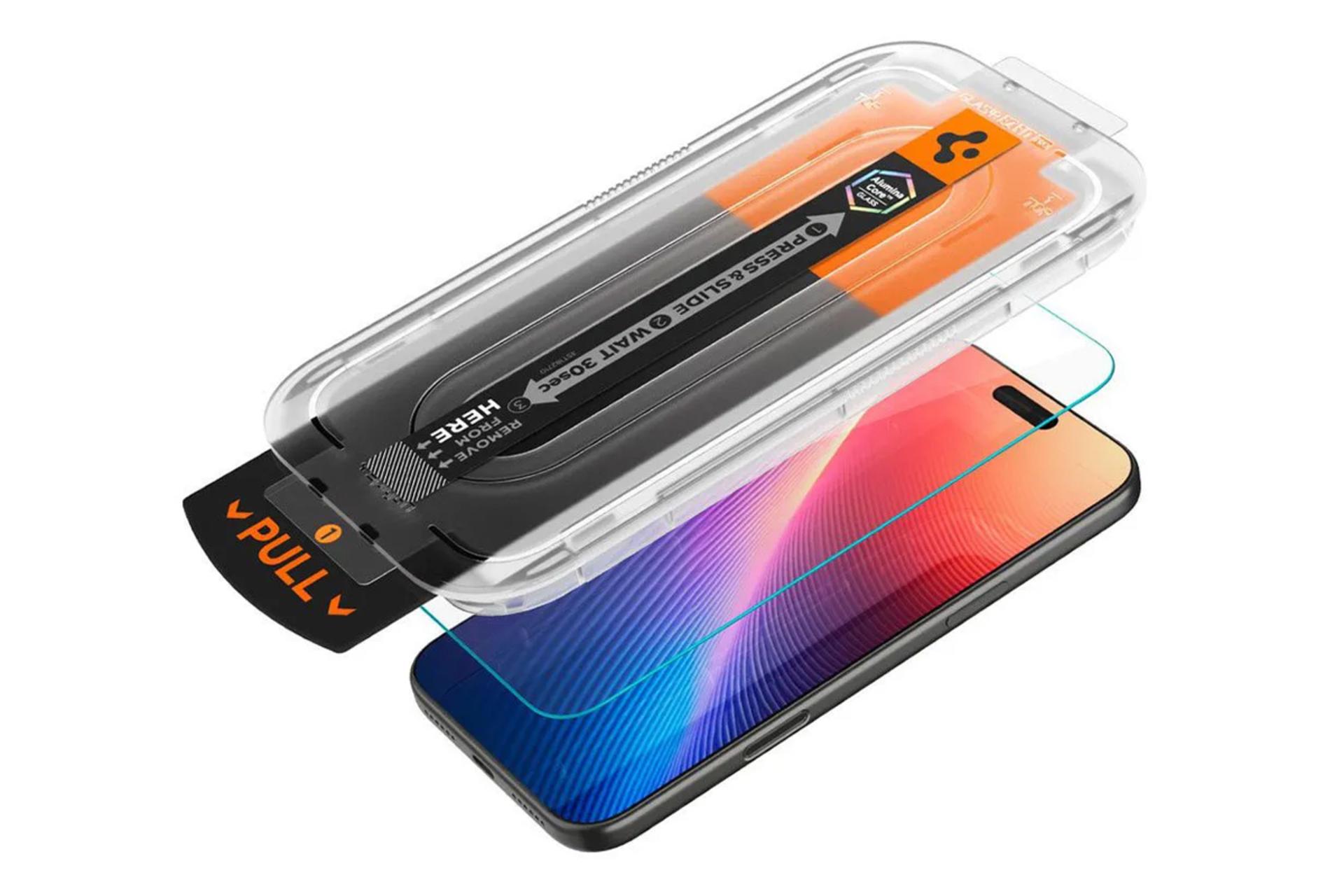 محافظ صفحه نمایش گوشی اسپیگن مدل Glas.tR EZ Fit Pro HD مناسب اپل iPhone 17 Pro Max/ 16 Pro Max