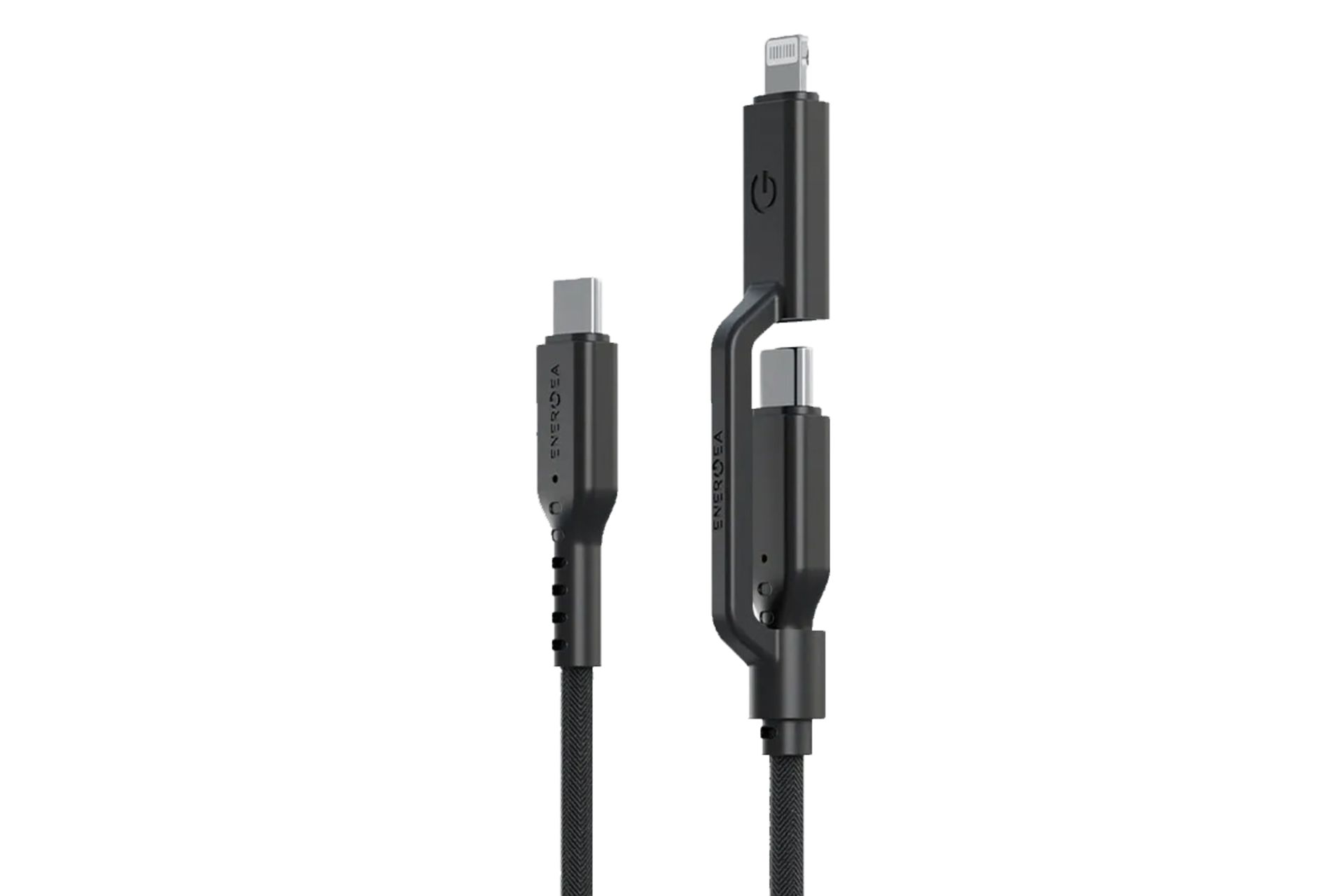 کابل شارژ USB انرجیا Type-C به Type-C+Lightning مدل Flow Duo با طول 1.5 متر