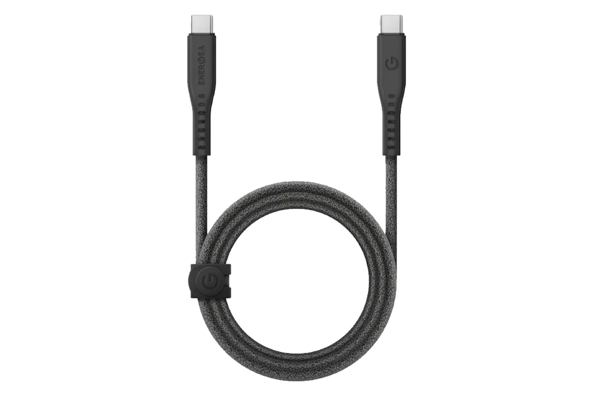 کابل شارژ USB انرجیا Type-C به Type-C مدل Flow USB3.2 Gen2 با طول 1 متر رنگ مشکی