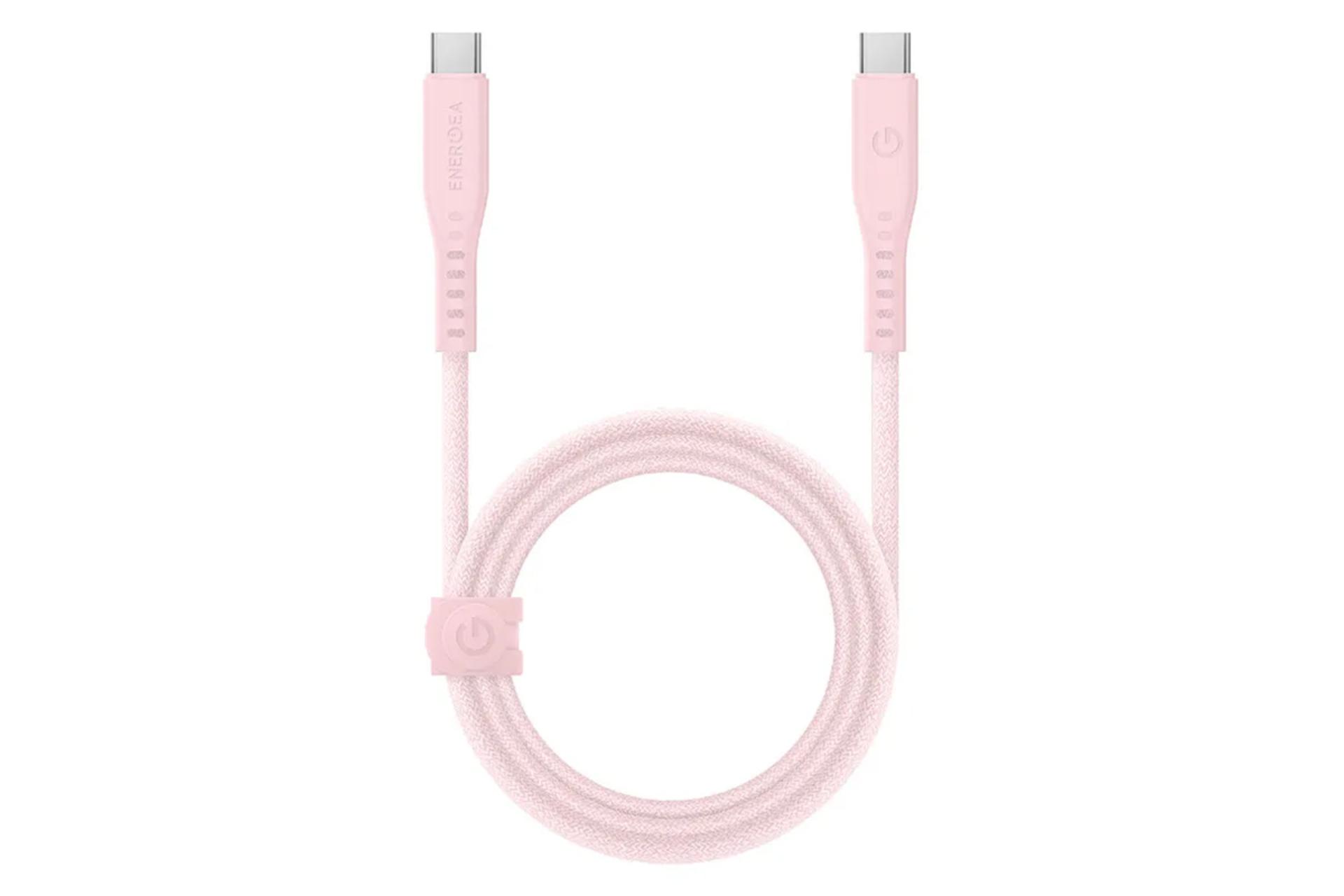 کابل شارژ USB انرجیا Type-C به Type-C مدل Flow با طول 1.5 متر رنگ صورتی