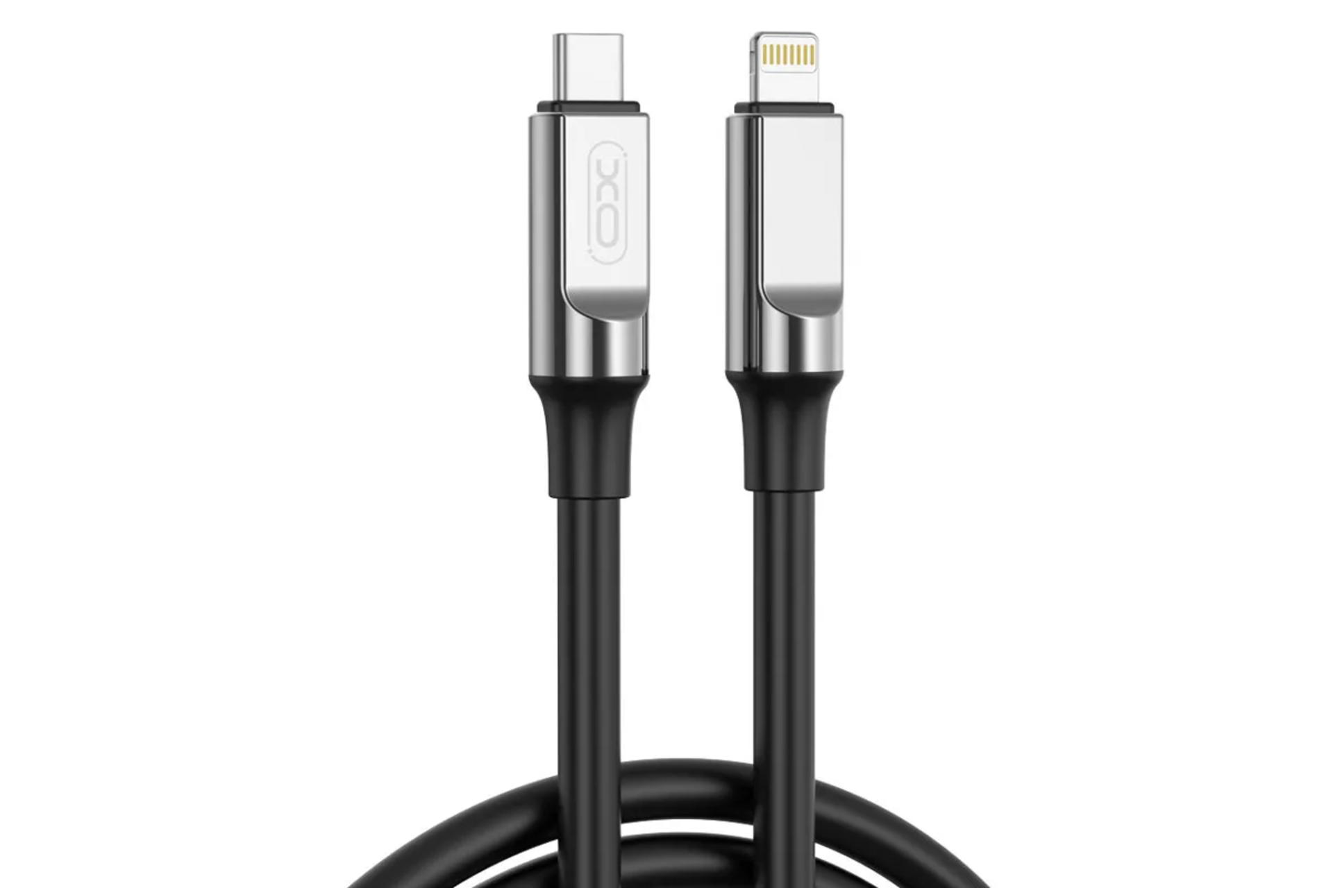 کابل شارژ USB ایکس او Type-C به Lightning مدل NB-Q252A با طول 1 متر رنگ مشکی