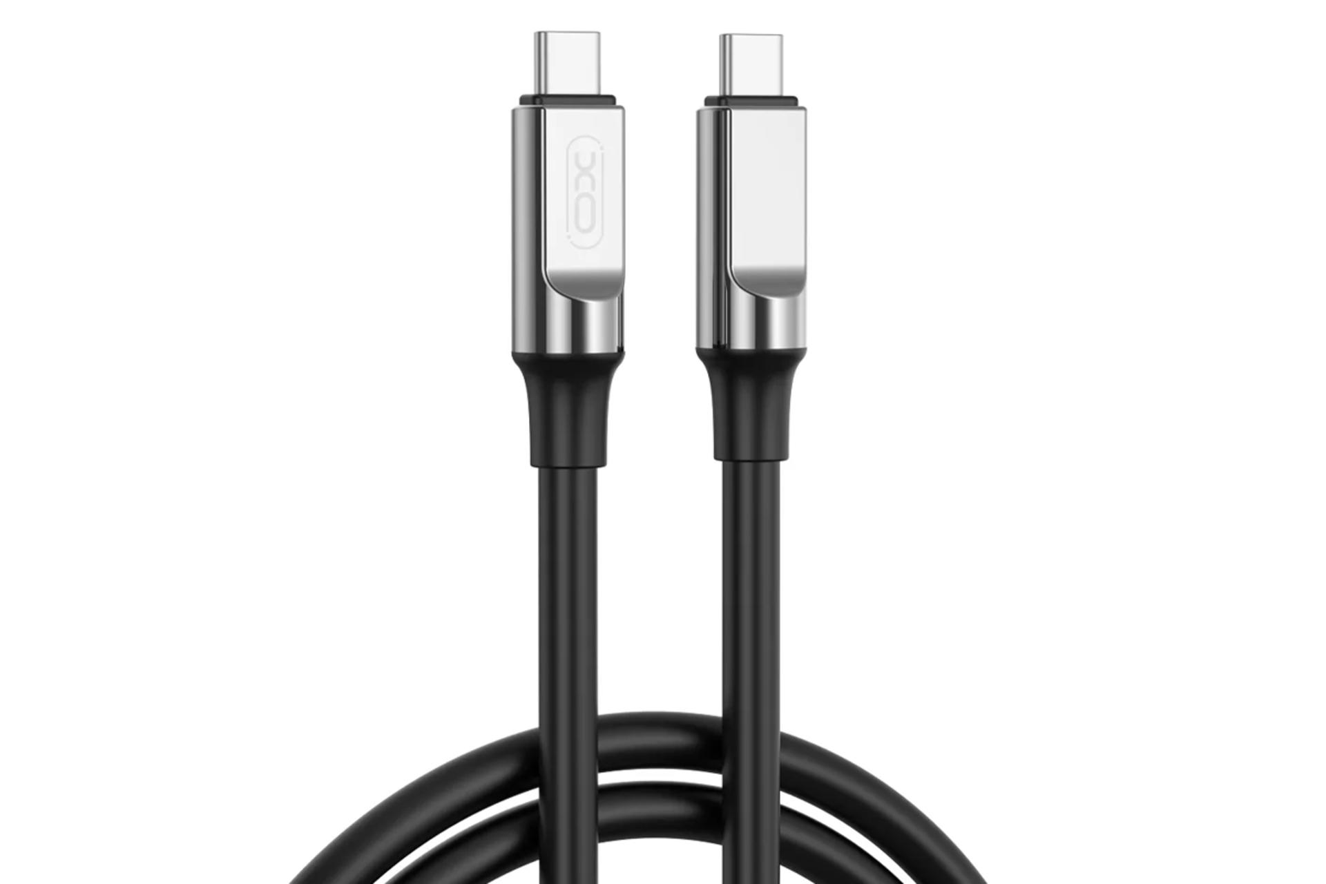 کابل شارژ USB ایکس او Type-C به Type-C مدل NB-Q252B با طول 1 متر رنگ مشکی