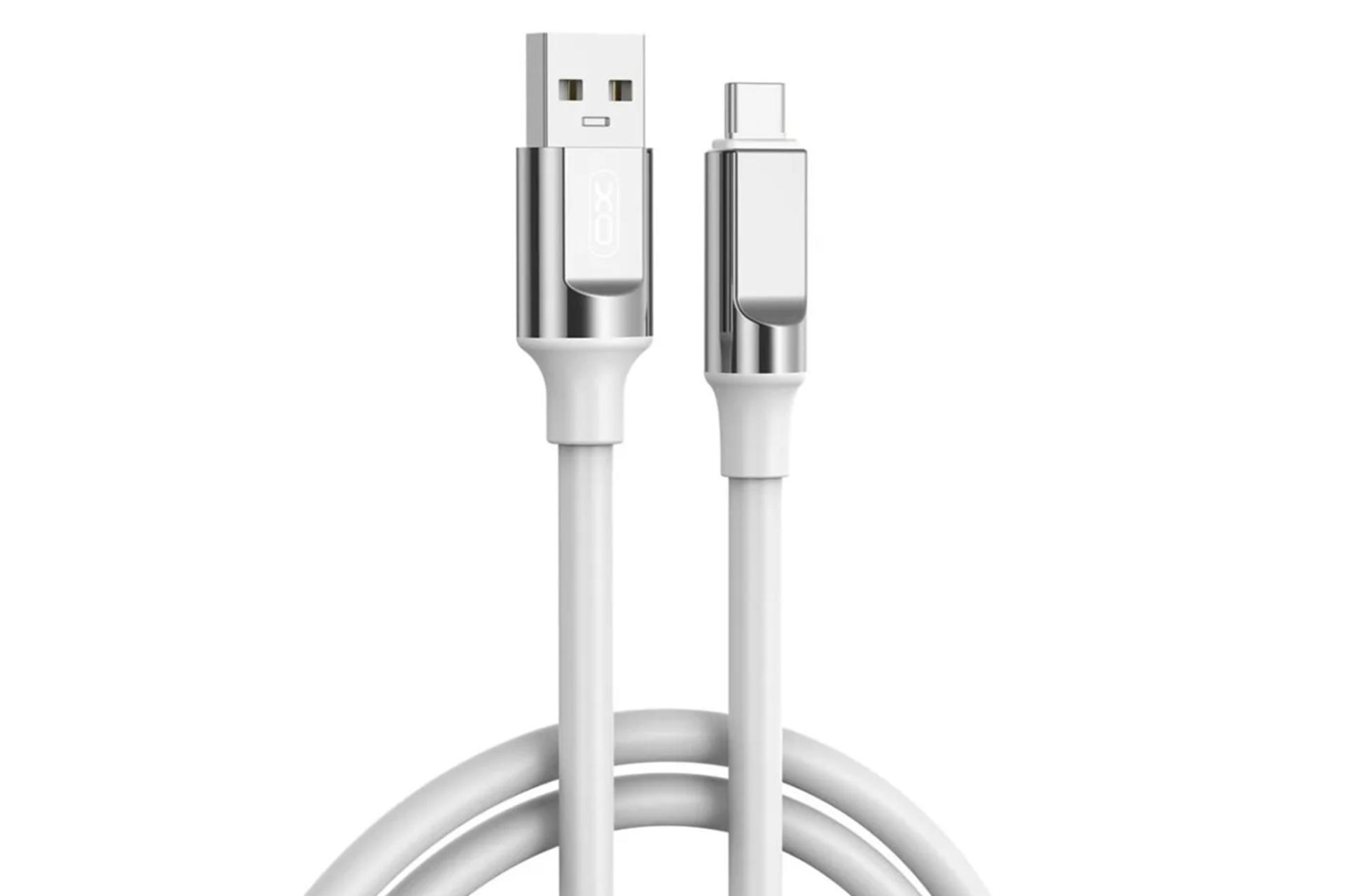 کابل شارژ USB ایکس او Type-A به Type-C مدل NB251 با طول 1 متر رنگ سفید