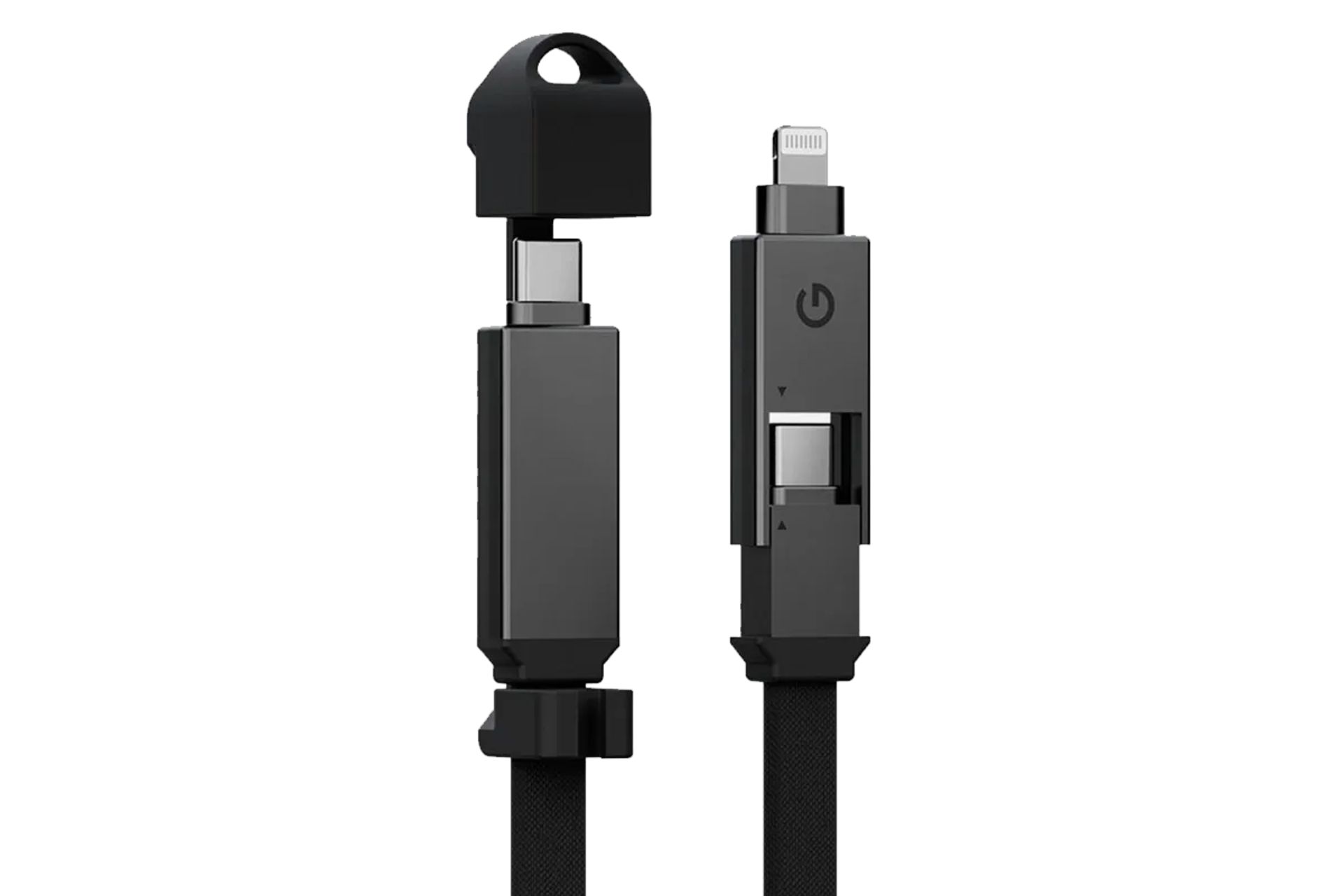 کابل شارژ USB انرجیا Type-C به Type-C+Lightning مدل Sheath با طول 1 متر رنگ مشکی