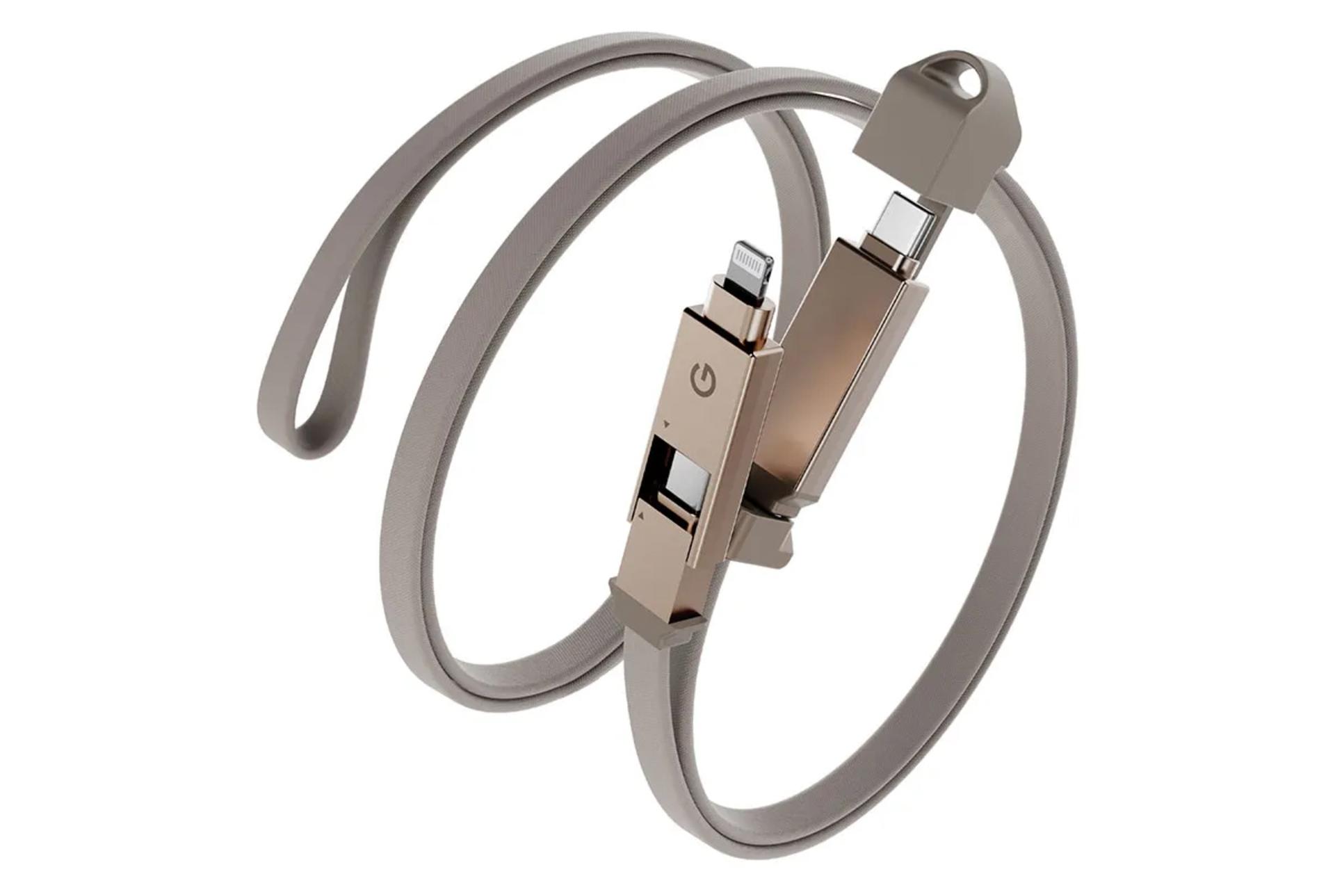 کابل شارژ USB انرجیا Type-C به Type-C+Lightning مدل Sheath با طول 1 متر