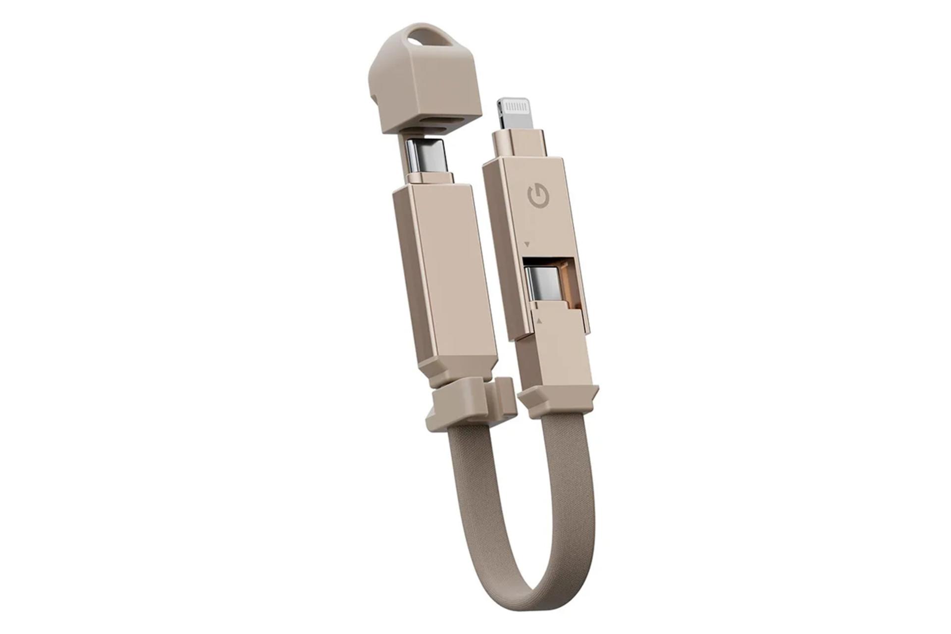 کابل شارژ USB انرجیا Type-C به Type-C+Lightning مدل Sheath با طول 0.15 متر