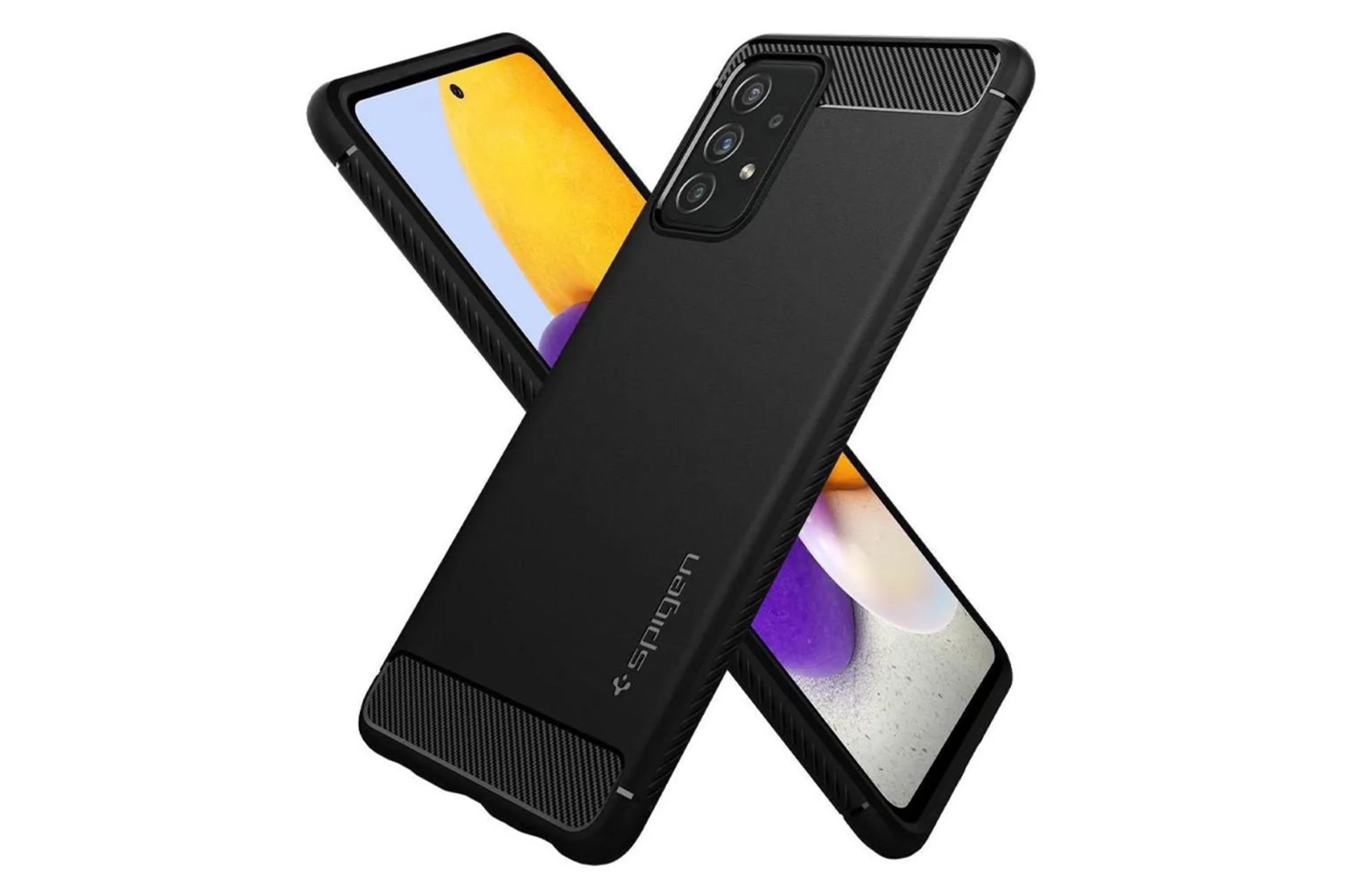 قاب گوشی اسپیگن مدل Rugged Armor مناسب سامسونگ Galaxy A72 رنگ مشکی